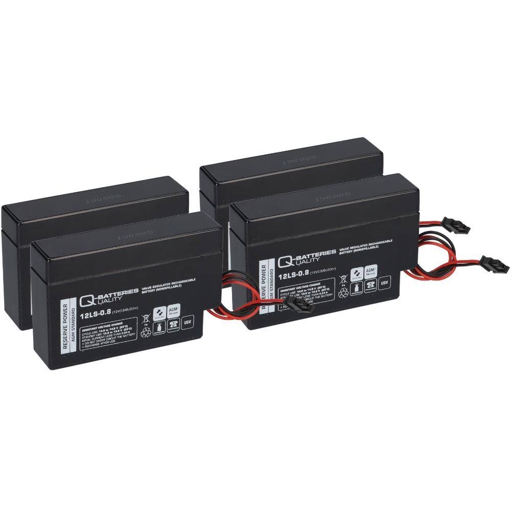 4x Q-Batteries 12LS-0.8 12V 0,8Ah AGM Blei-Vlies Akku Heim & Haus