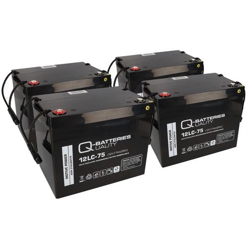 4x Q-Batteries 12LC-75 / 12V - 77Ah Blei Akku Zyklentyp AGM - Deep Cycle VRLA 4x Q-Batteries 12LC-75 / 12V - 77Ah Blei Akku Zyklentyp AGM - Deep Cycle VRLA