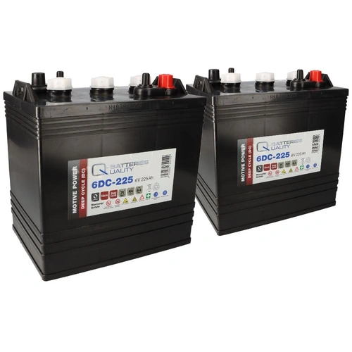 2x Q-Batteries 6DC-225 6V 225Ah Deep Cycle Traktionsbatterie 2x Q-Batteries 6DC-225 6V 225Ah Deep Cycle Traktionsbatterie