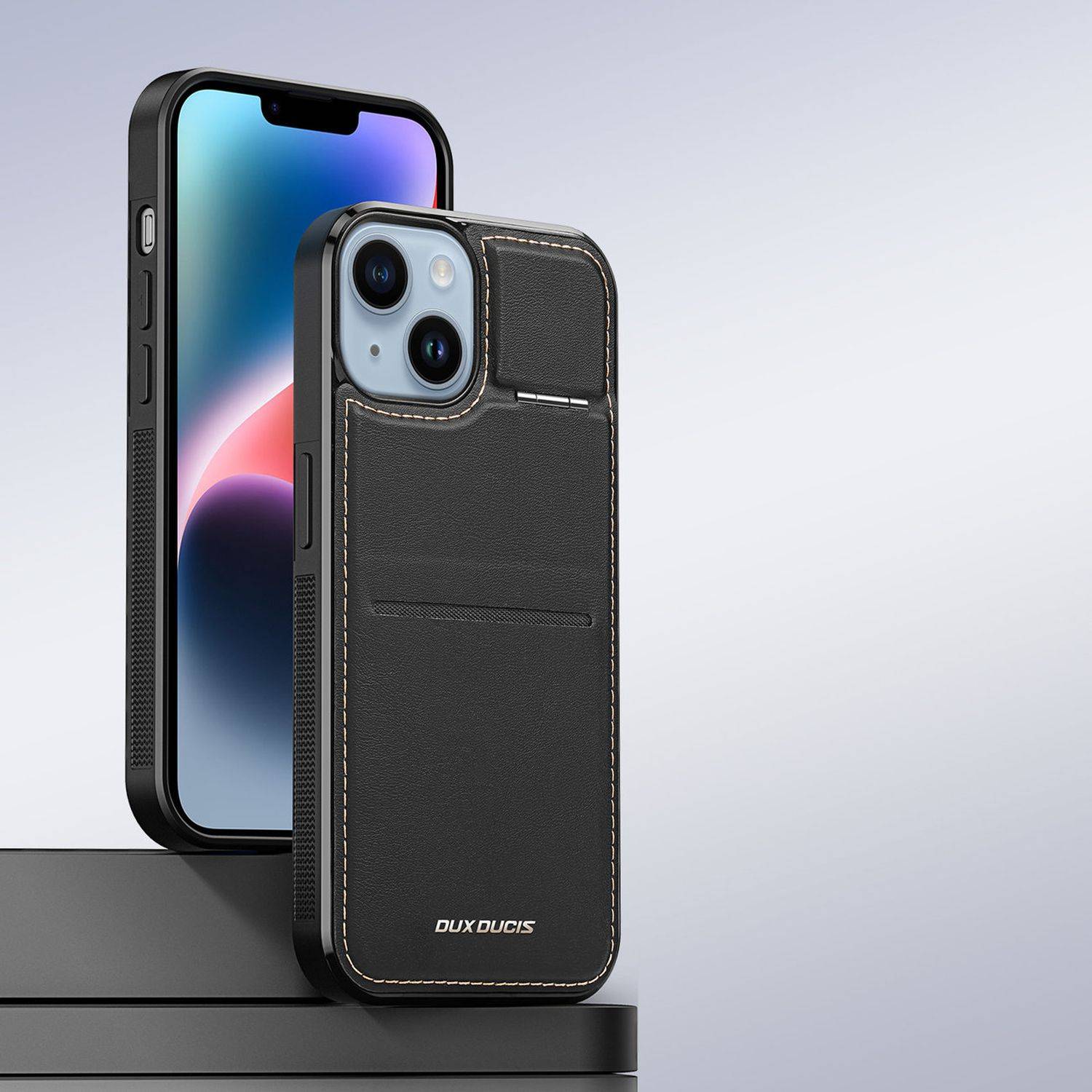 3in1 Wallet Case mit Ständer kompatibel mit iPhone 15 Plus MagSafe RFID Blocker