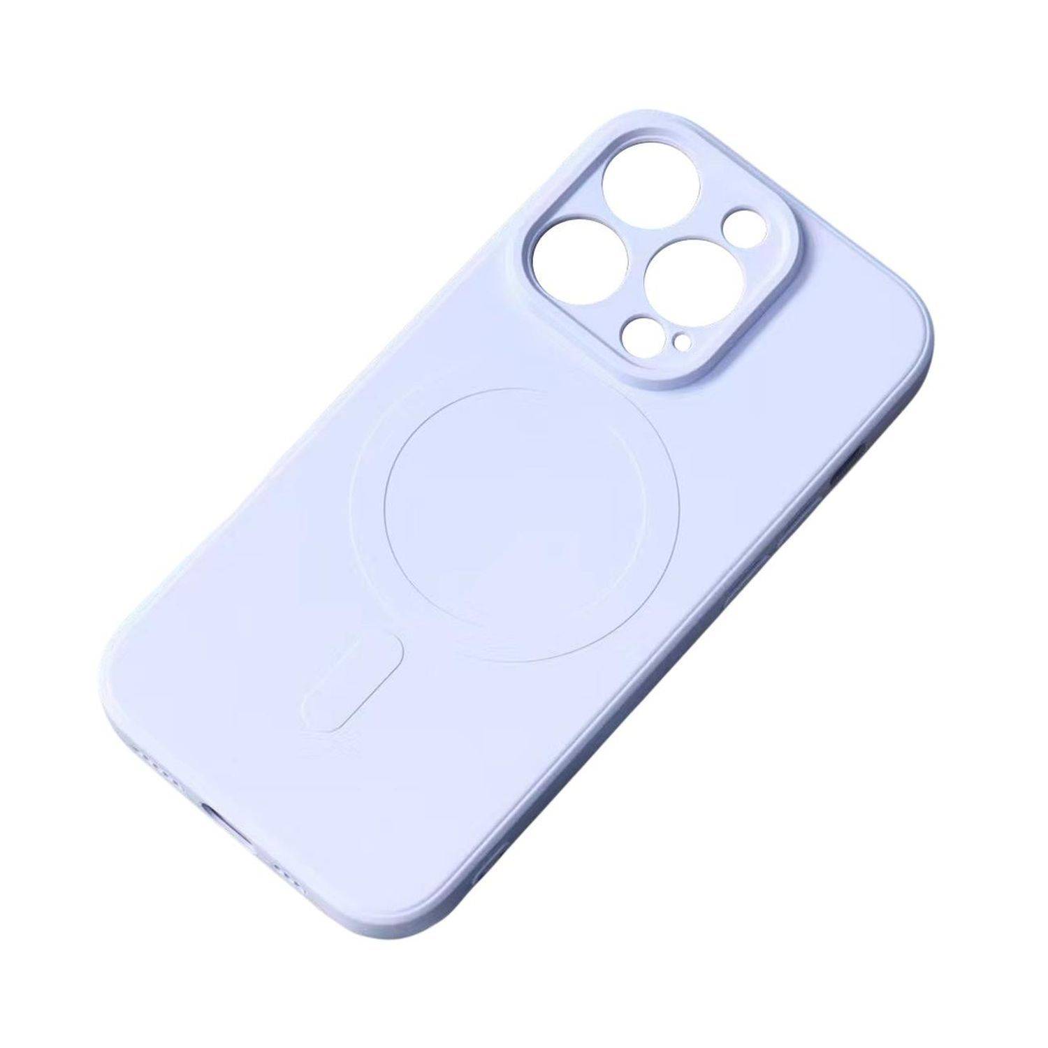 Silikonhülle Cover MagSafe kompatibel mit iPhone 15 Pro Blau