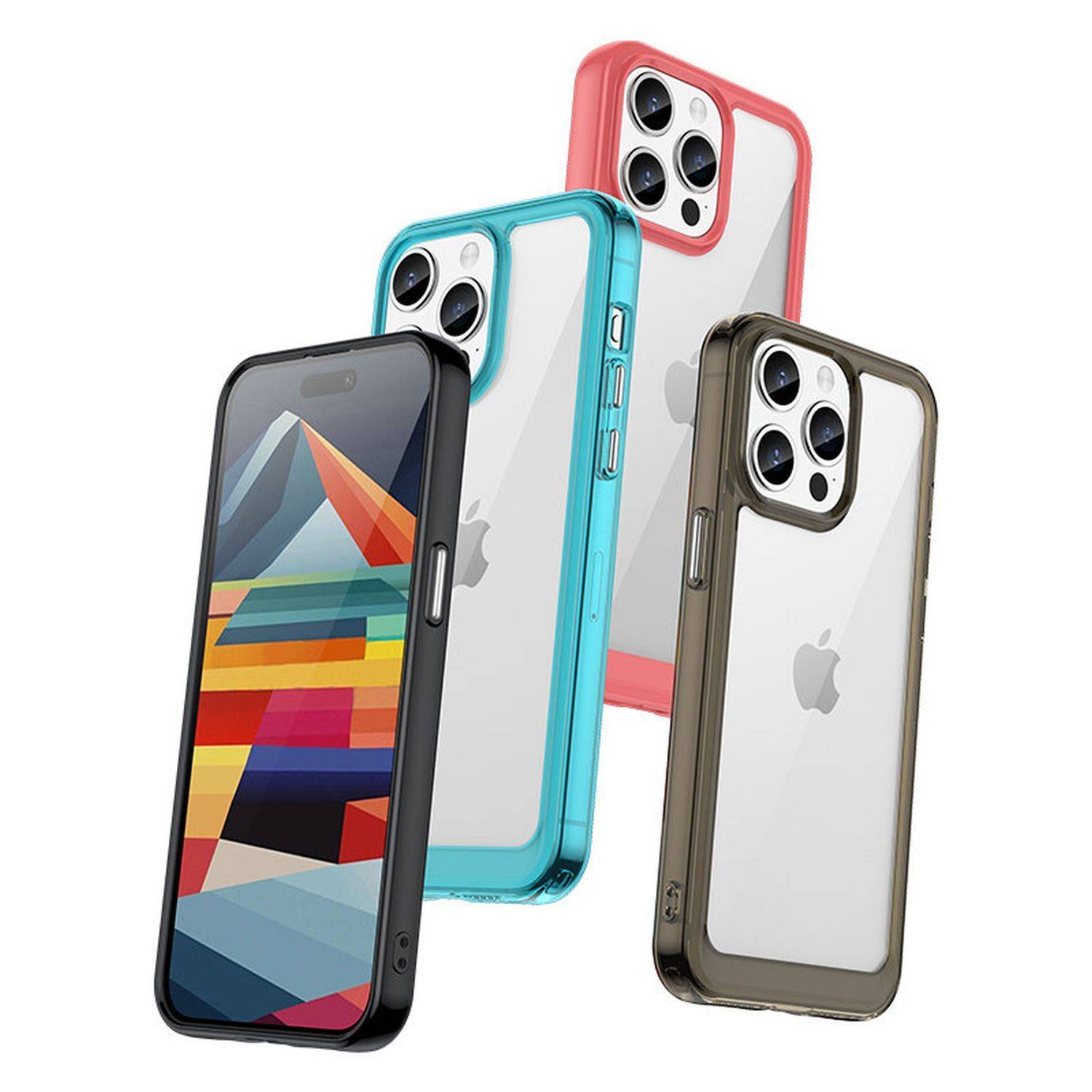 Outer Space Cover Handy-Hülle Hardcover kompatibel mit iPhone 15 Plus Rot