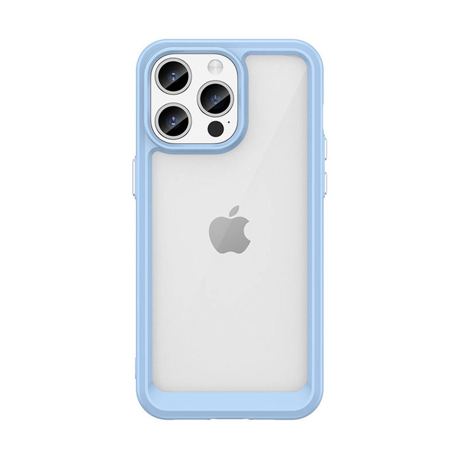 Outer Space Cover Handy-Hülle Hardcover kompatibel mit iPhone 15 Plus Hellblau