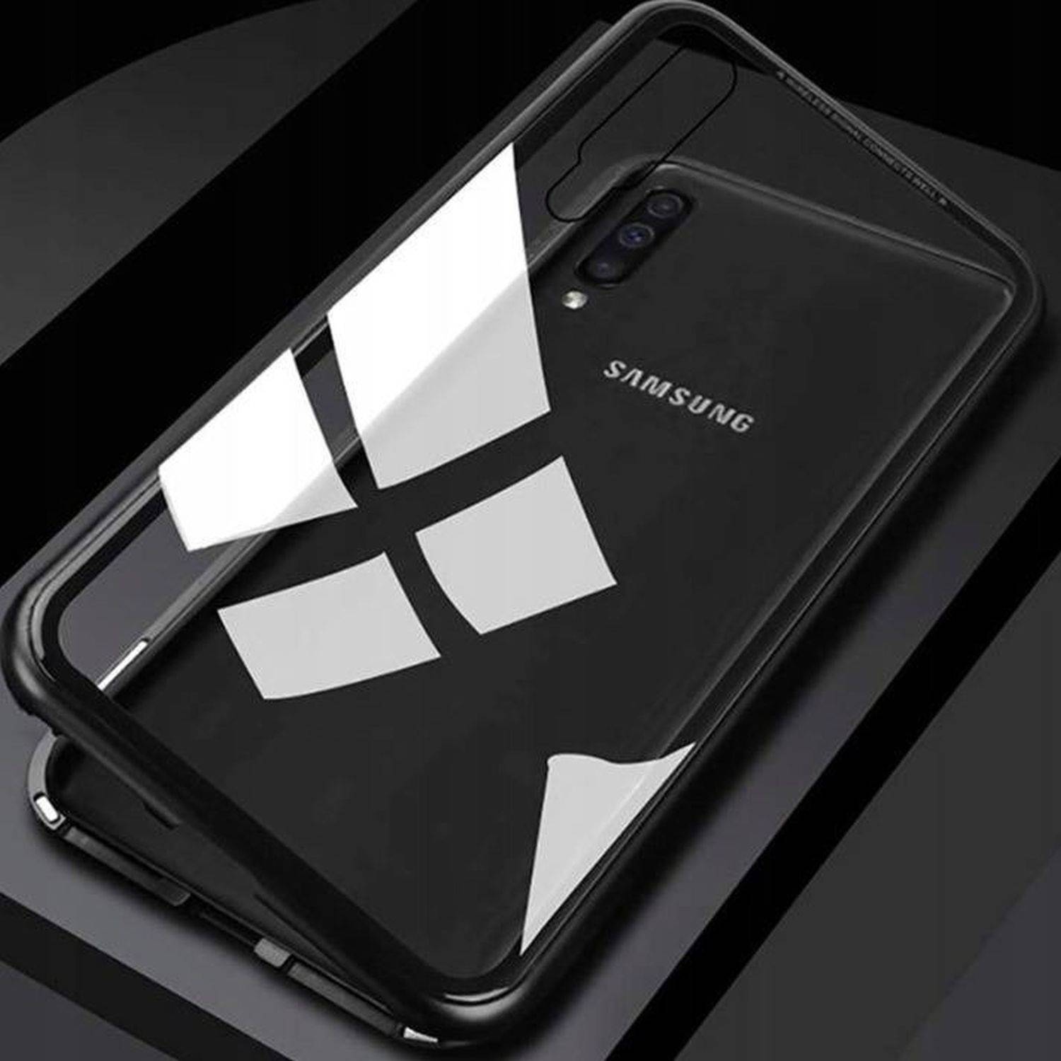 360 Magnet Slim Metall Case mit Schutzglas Vorne+Hinten kompatibel mit iPhone 15