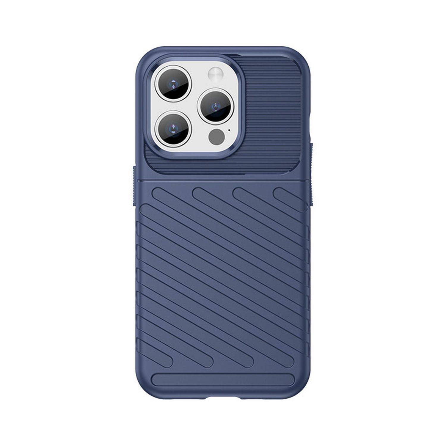 Gepanzerte Thunder Bumper Handy Hülle kompatibel mit iPhone 15 Blau