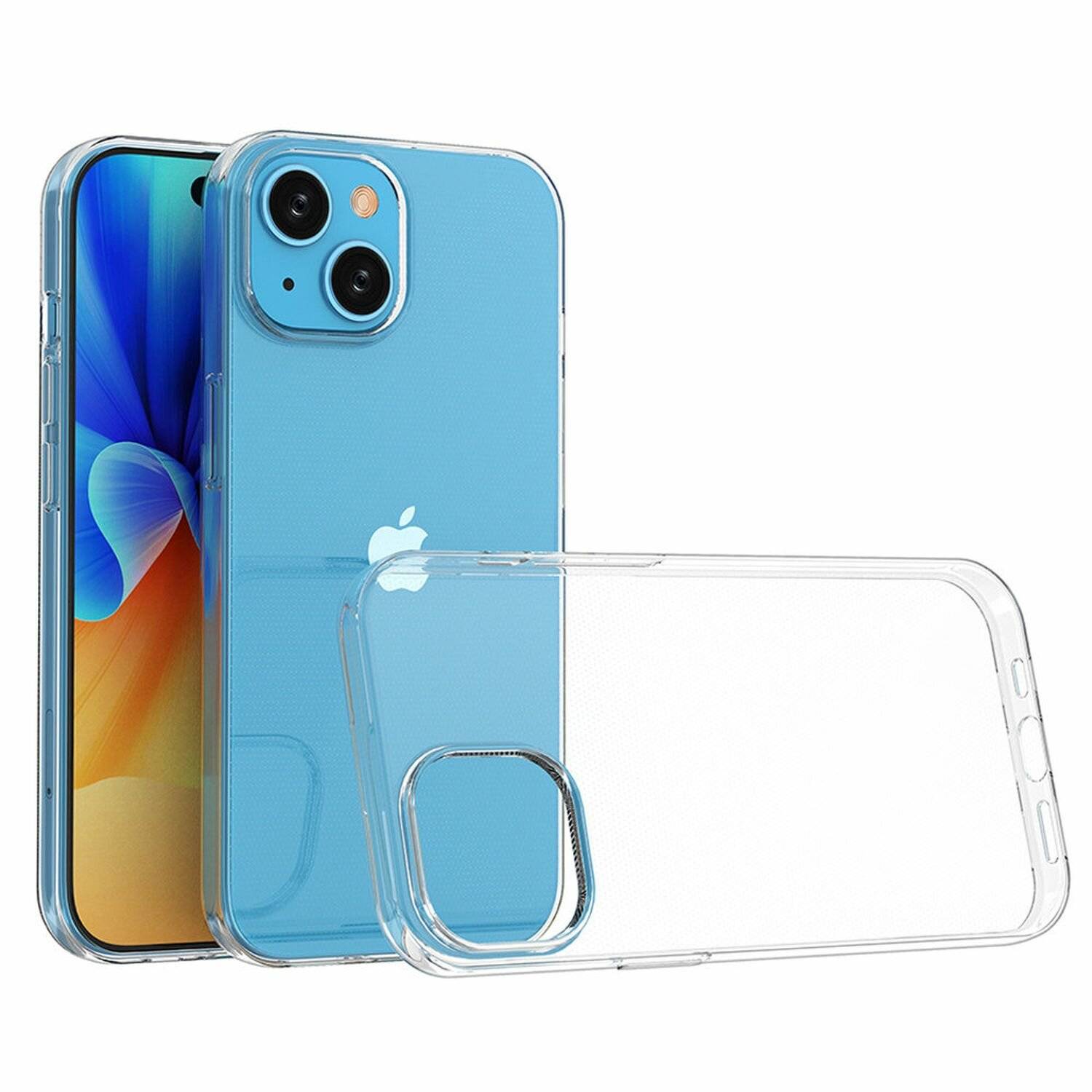 Silikon Hülle 0,5mm Bumper Cover Ultra Clear kompatibel mit iPhone 15