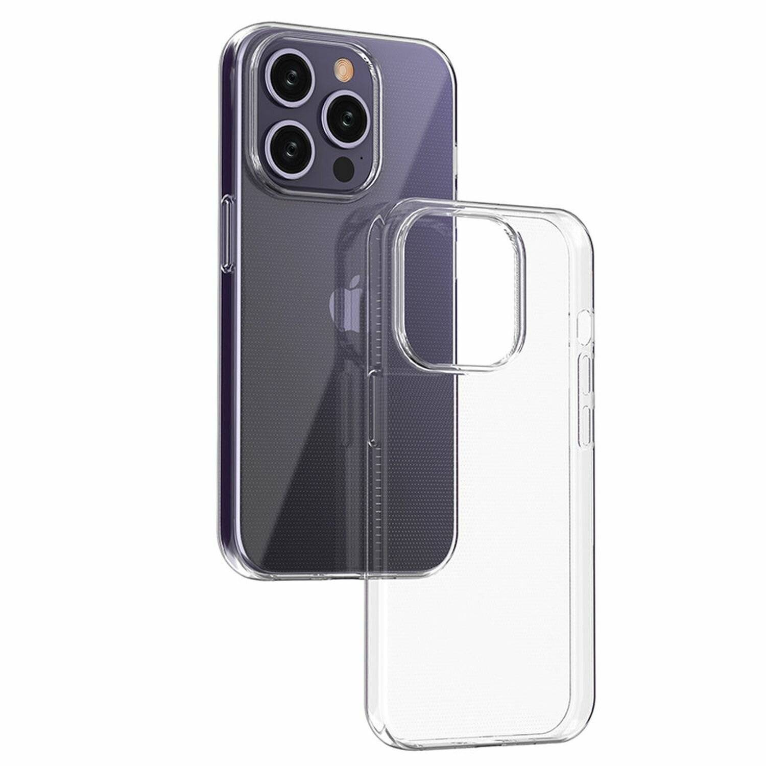 Silikon Hülle 0,5mm Bumper Cover Ultra Clear kompatibel mit iPhone 15 Pro