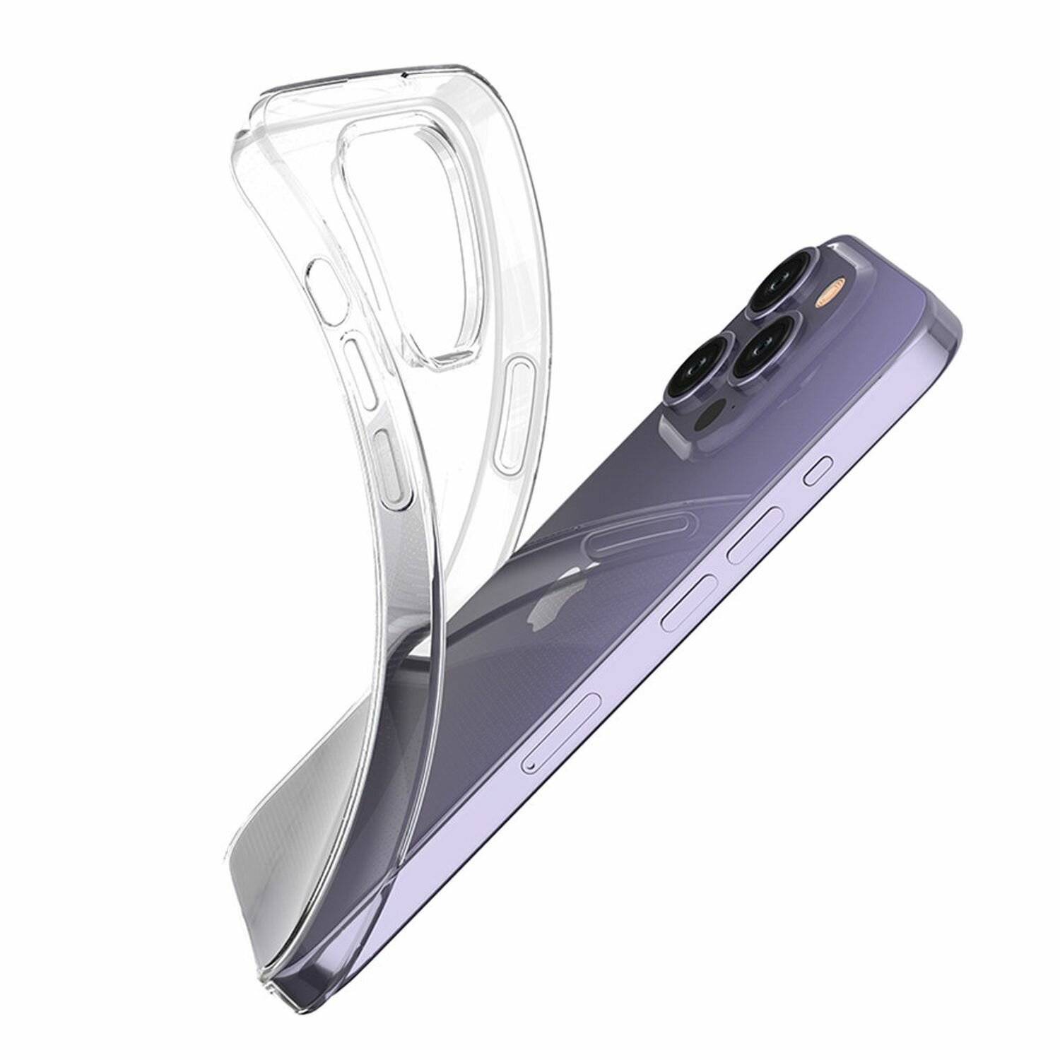 Silikon Hülle 0,5mm Bumper Cover Ultra Clear kompatibel mit iPhone 15 Pro