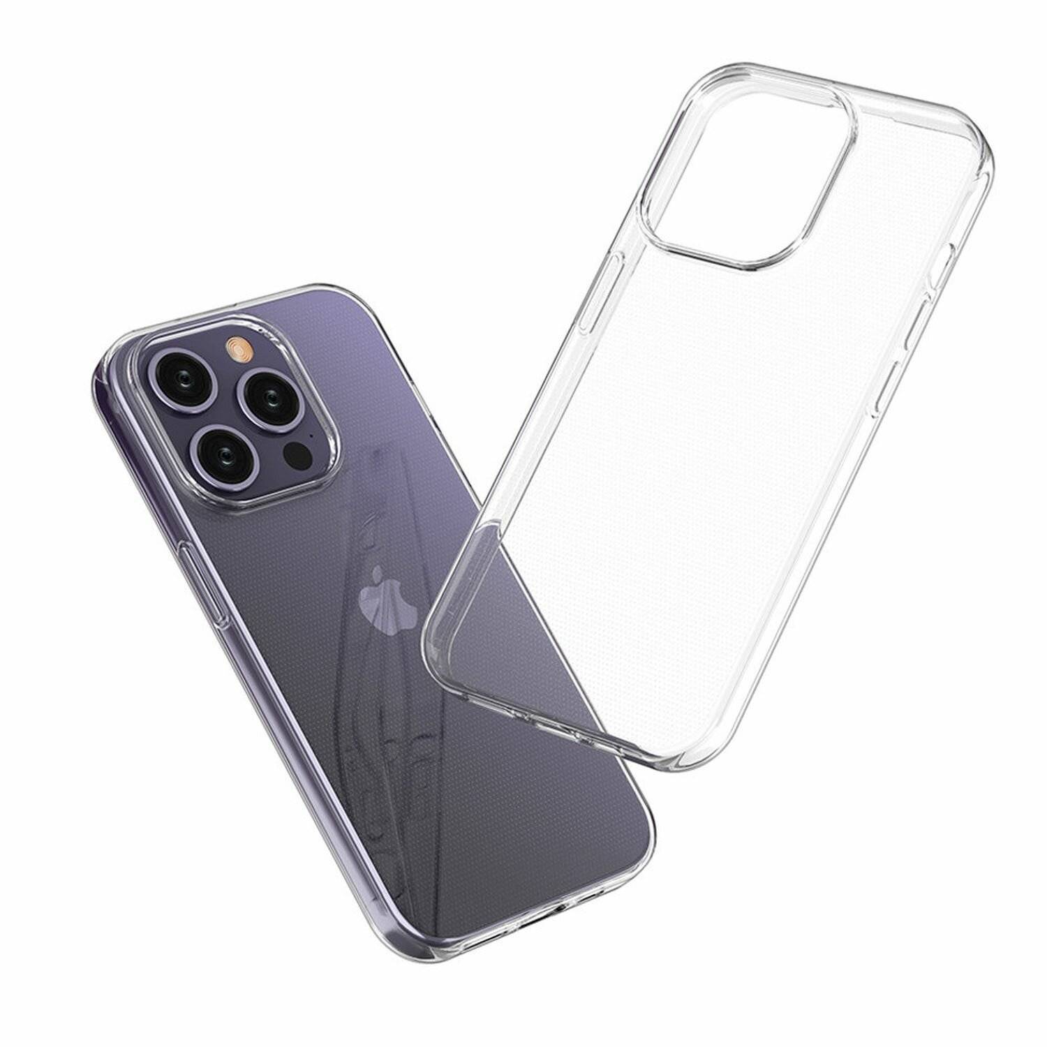 Silikon Hülle 0,5mm Bumper Cover Ultra Clear kompatibel mit iPhone 15 Pro