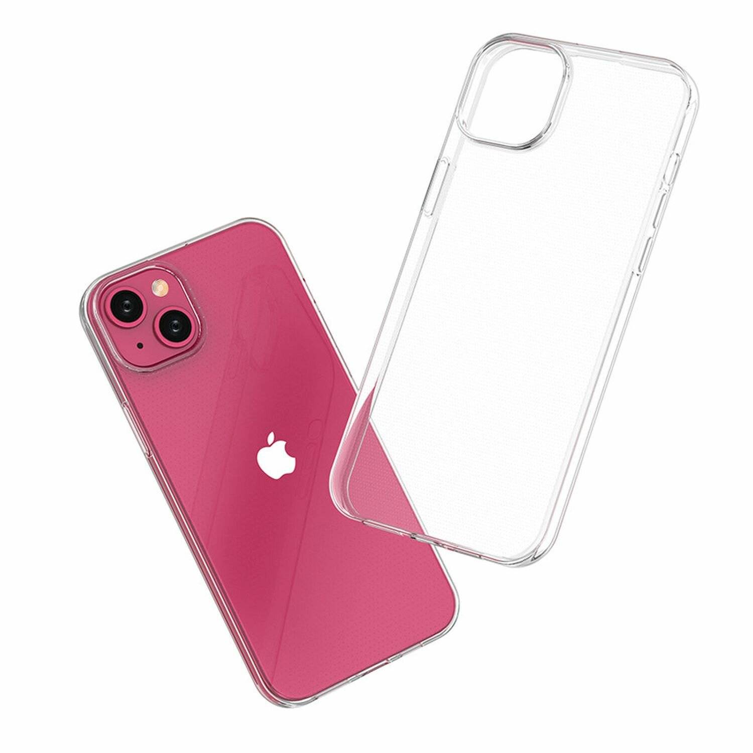 Silikon Hülle 0,5mm Bumper Cover Ultra Clear kompatibel mit iPhone 15 Plus
