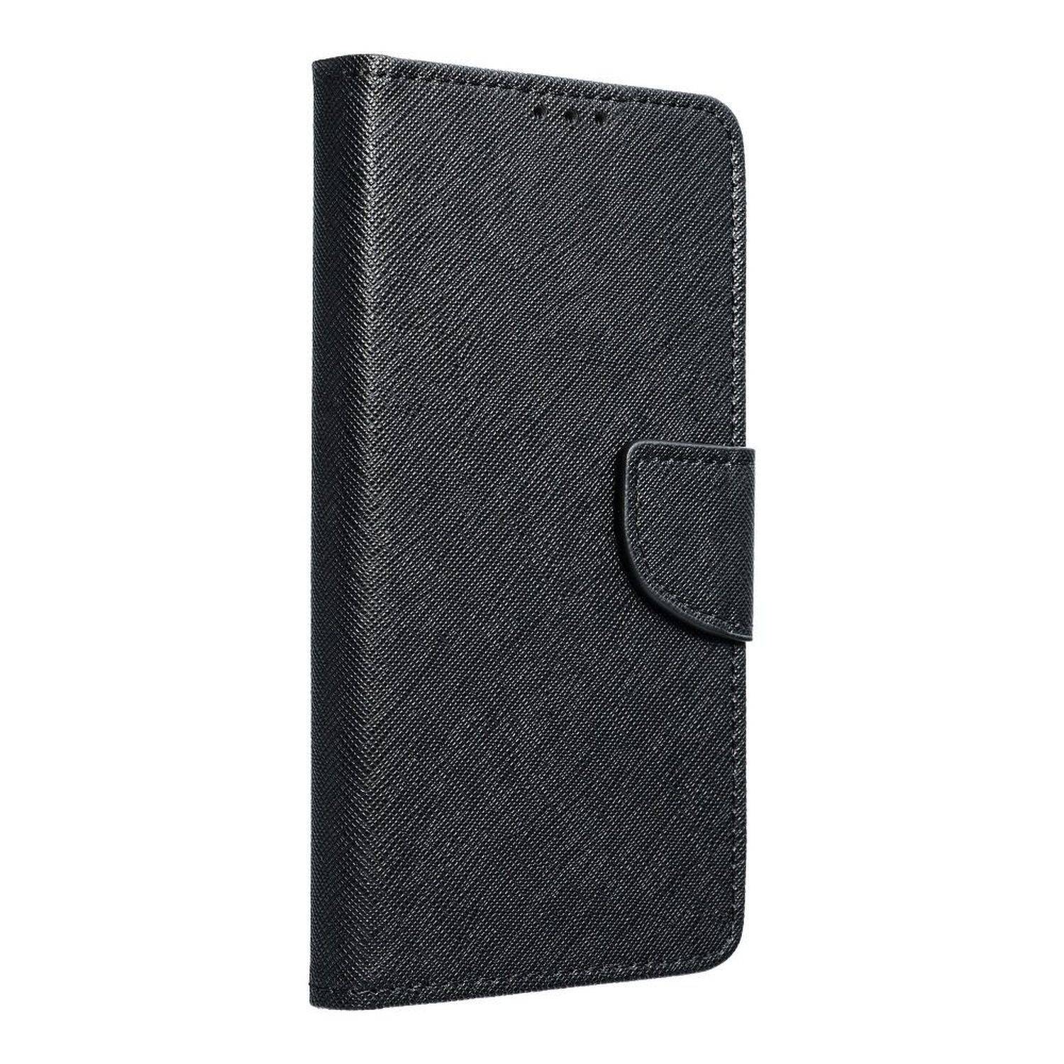 Fancy Buch Holster Tasche kompatibel mit iPhone 15 Pro Max Schwarz