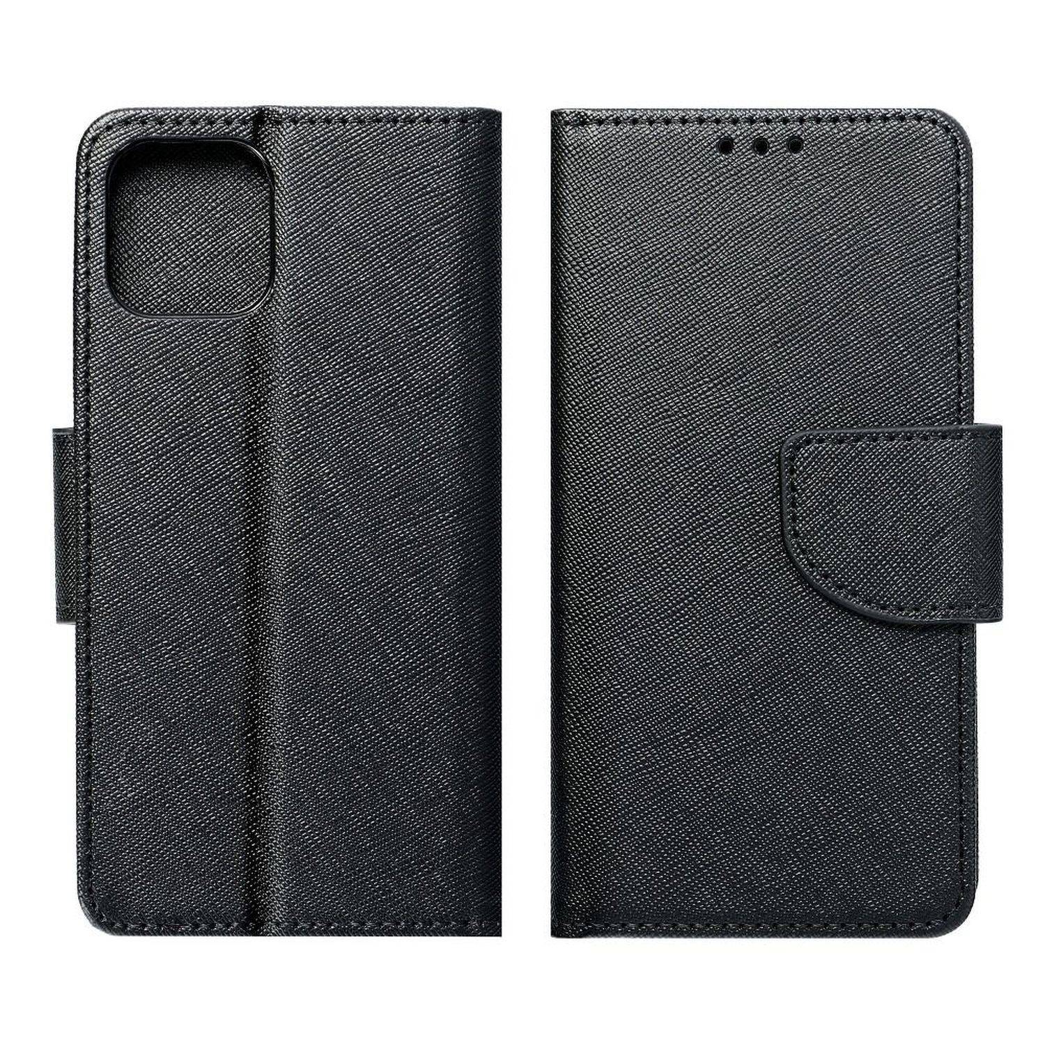 Fancy Buch Holster Tasche kompatibel mit iPhone 15 Pro Max Schwarz