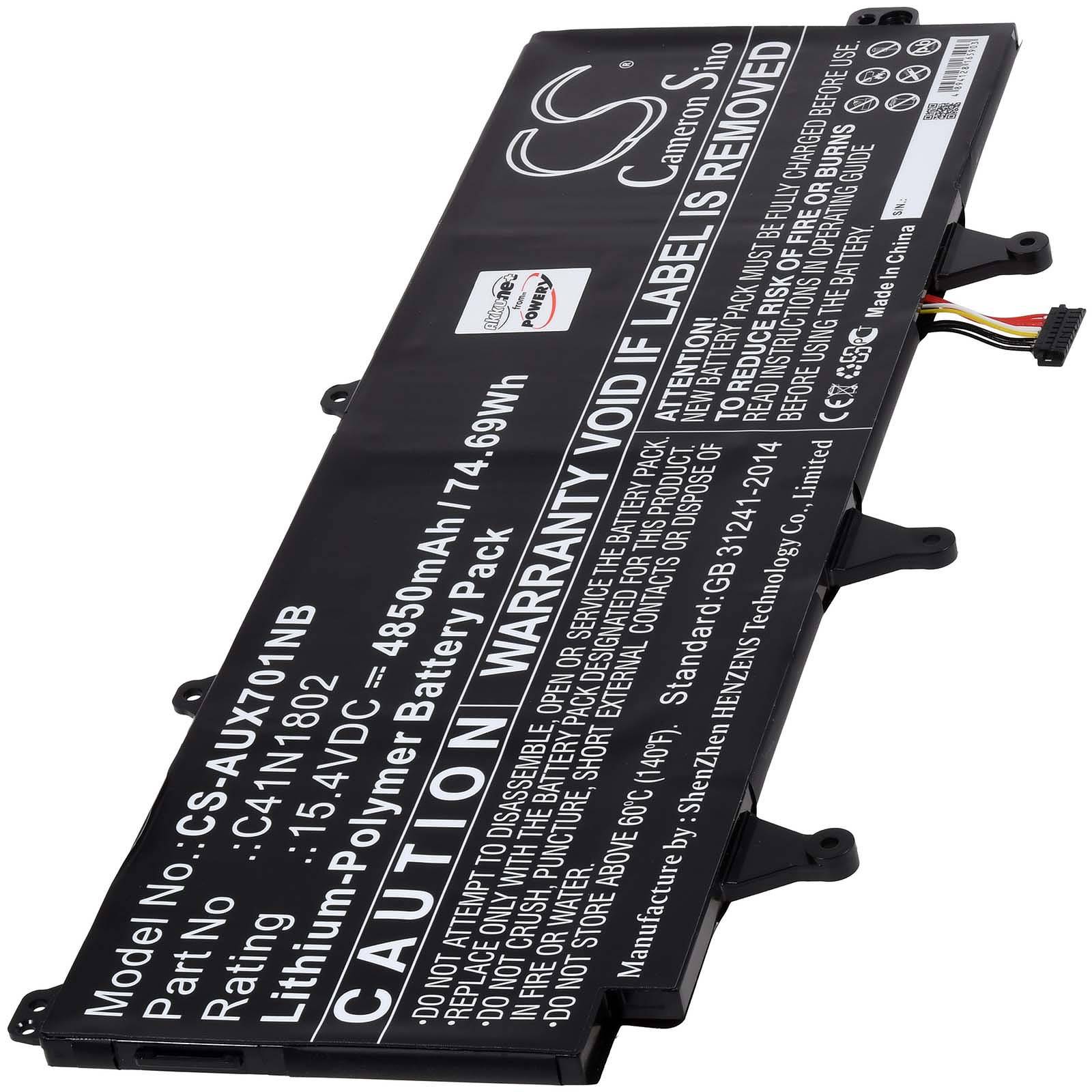 Powery Akku für Laptop Asus ROG Zephyrus S GX735GX-EV004T, 15,4V, Li-Polymer