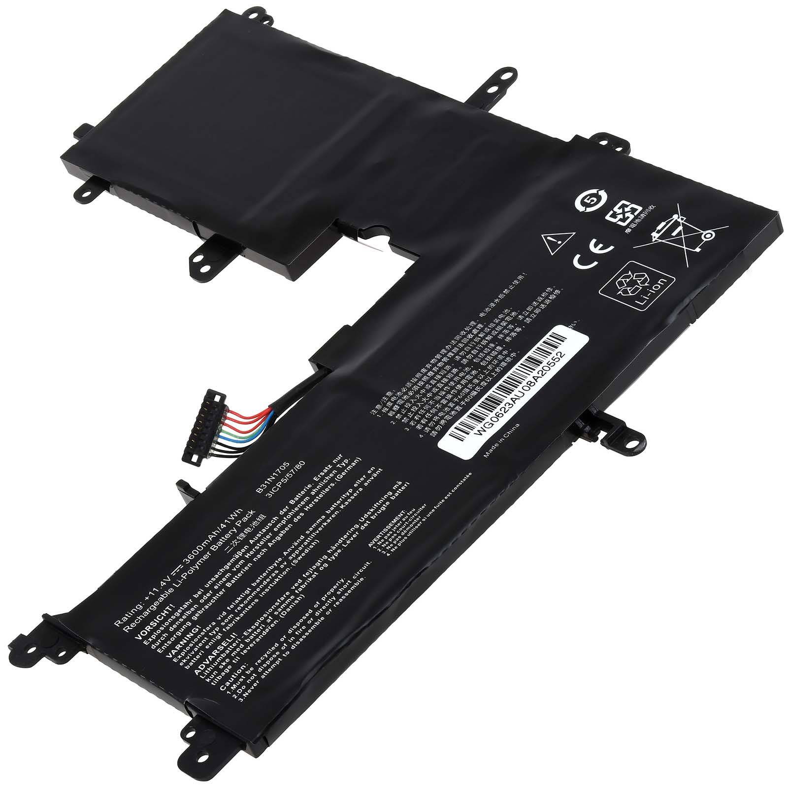 Powery Akku für Laptop Asus VivoBook Flip 14 TP410UA-EC463T, 11,52V, Li-Polymer