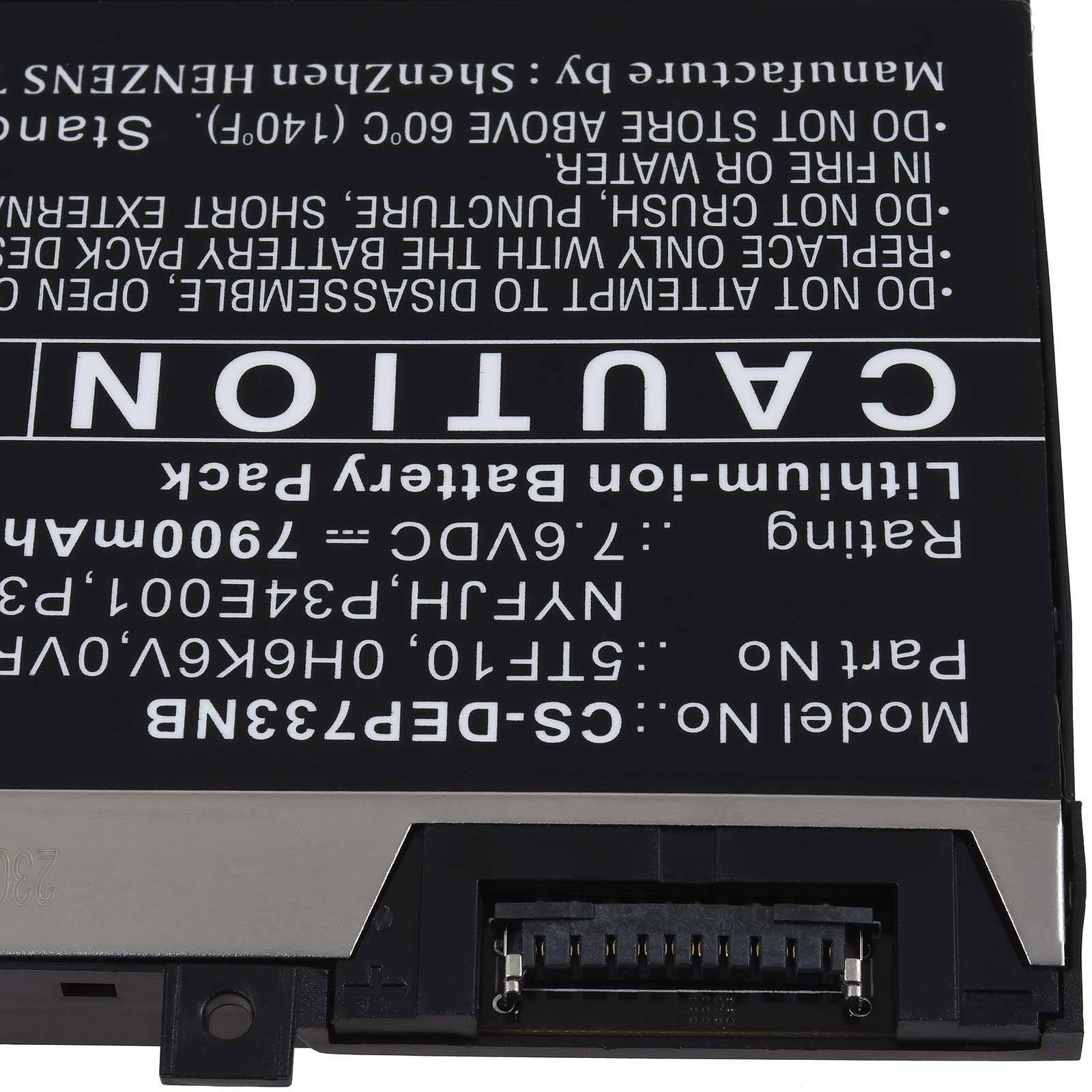 Powery Akku kompatibel mit Dell Typ P74F, 7,6V, Li-Ion
