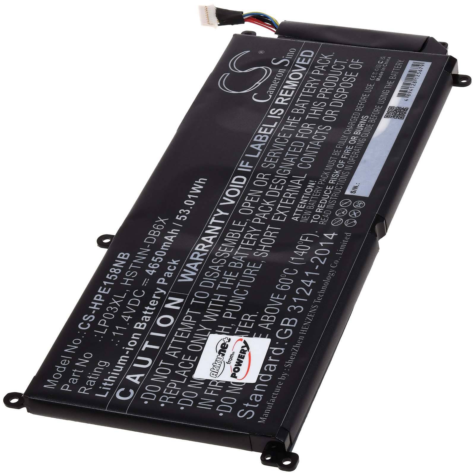 Powery Akku für Laptop HP Envy 15-ae029TX, 11,4V, Li-Polymer