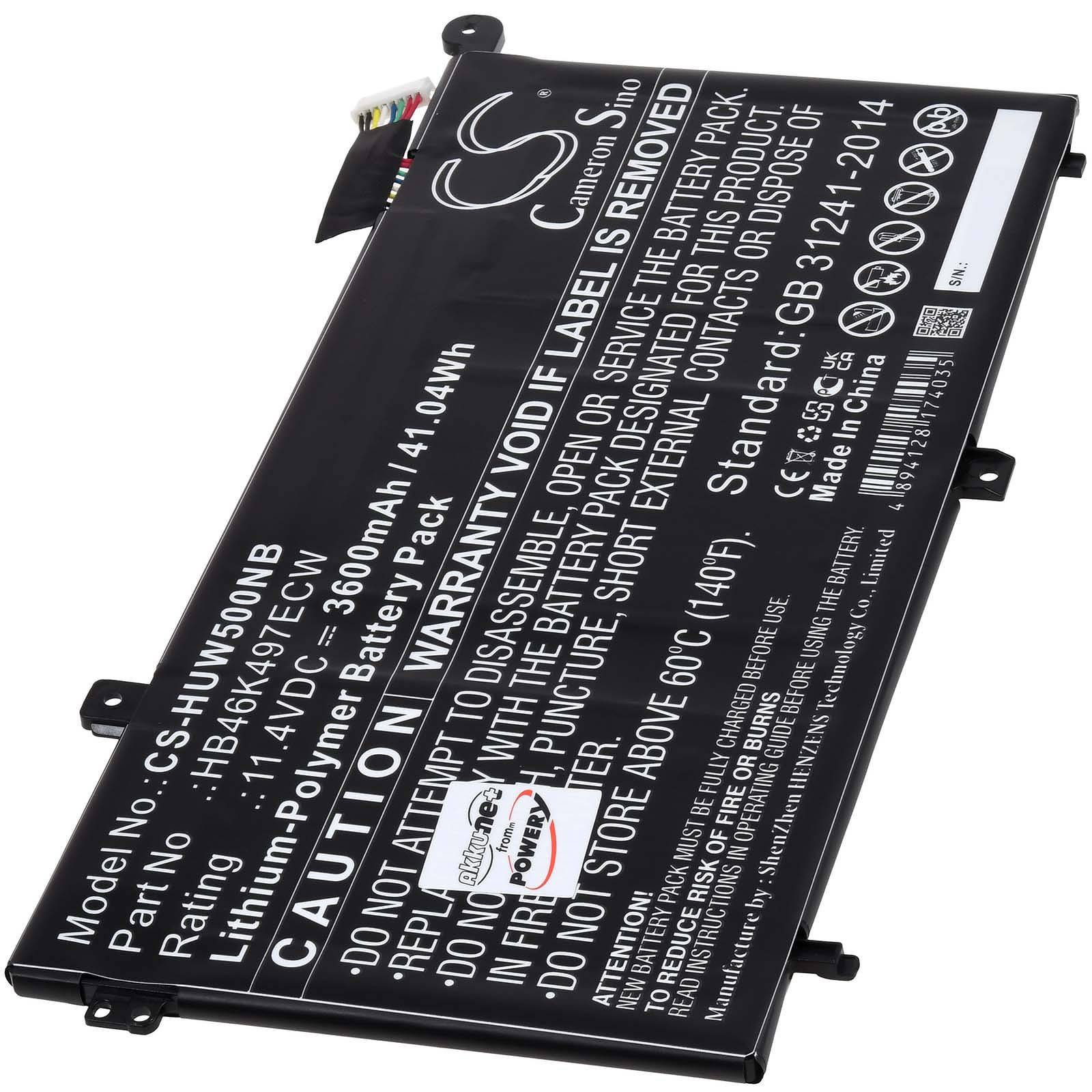 Powery Akku für Laptop Huawei MRC-W60, 11,4V, Li-Polymer
