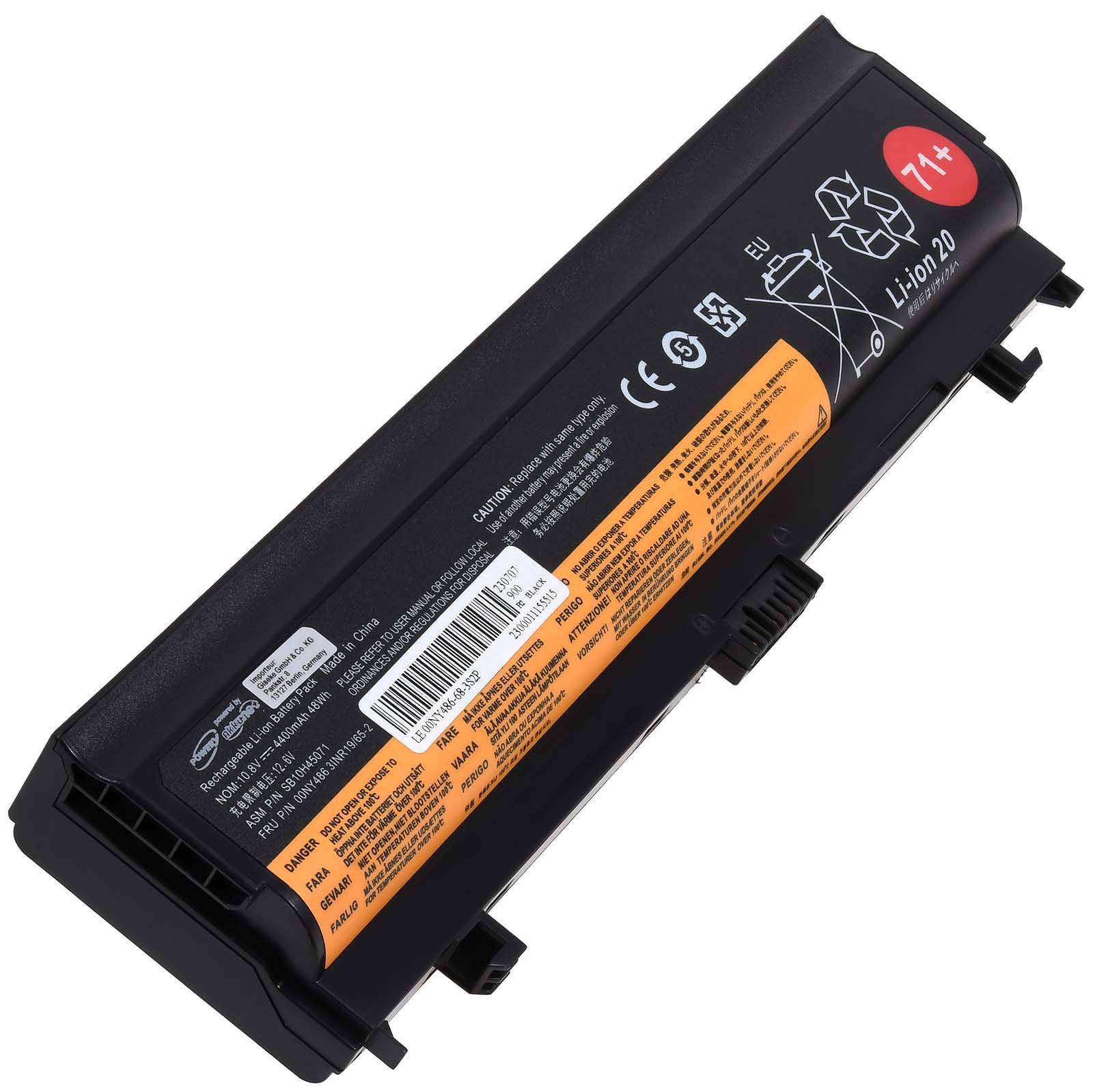 Powery Standardakku für Laptop Lenovo ThinkPad L570 20JQ/20JR, 10,8V, Li-Ion