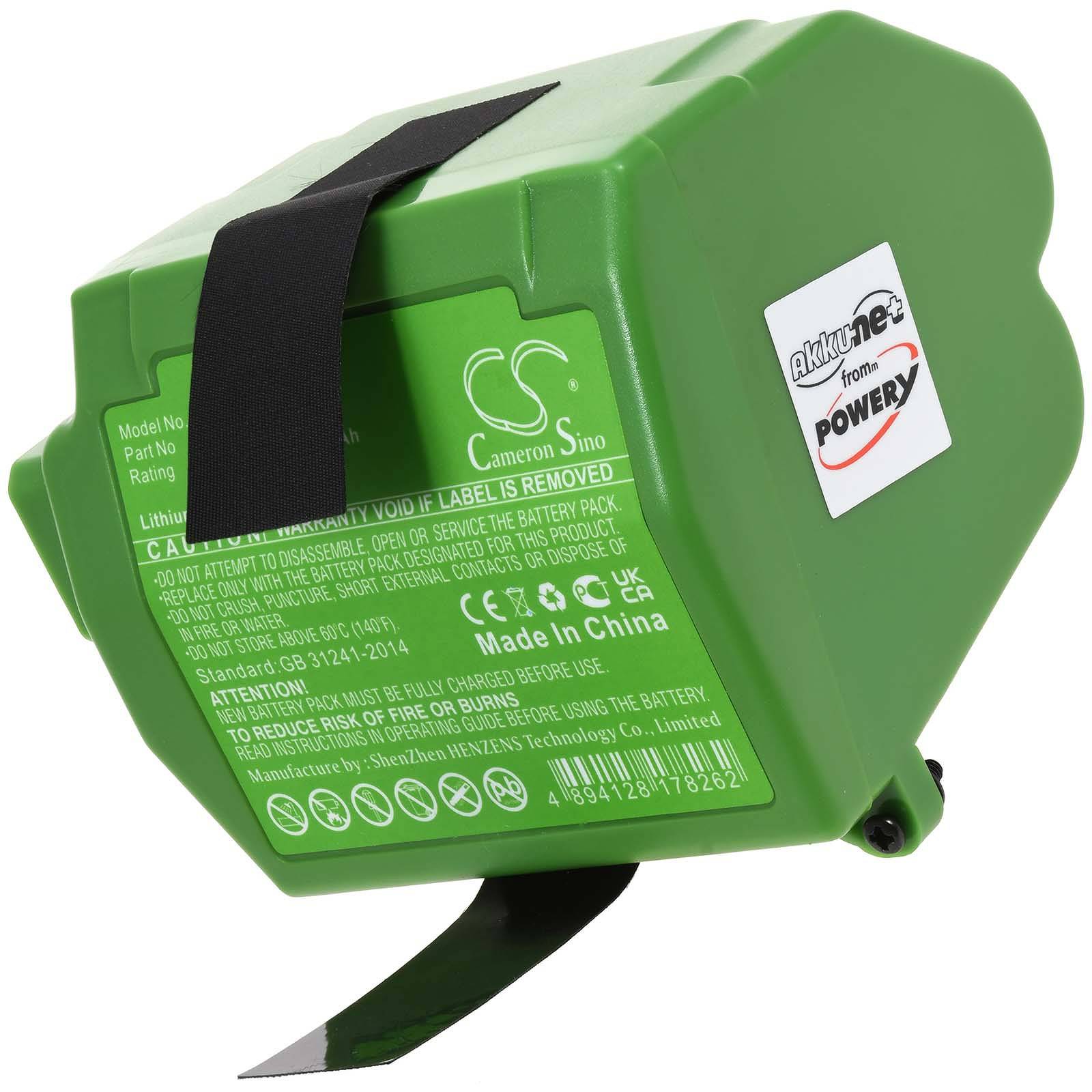 Powery Akku passend für Saugroboter iRobot Roomba S9, S9+, 14,4V, Li-Ion
