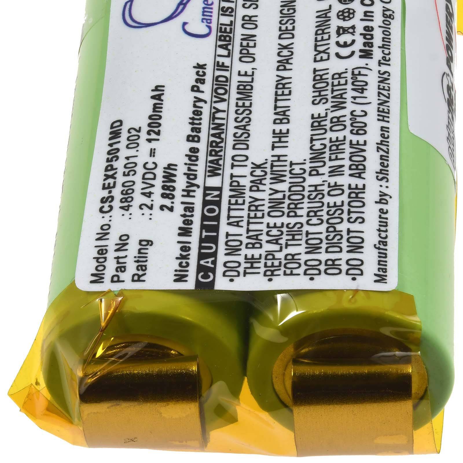 Powery Akku kompatibel mit Eppendorf Typ 4860501002, 2,4V, NiMH