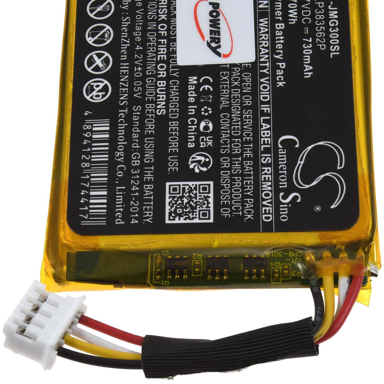 Powery Akku kompatibel mit JBL Typ MLP383562P, 3,7V, Li-Polymer