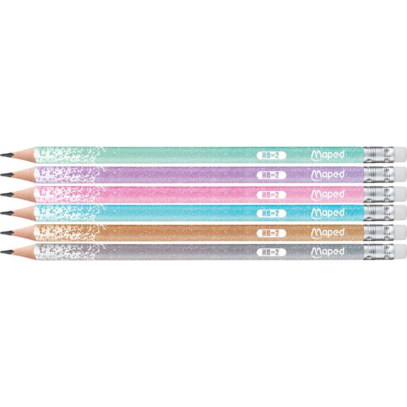 Maped Bleistift GLITTER, mit Radierer, HB