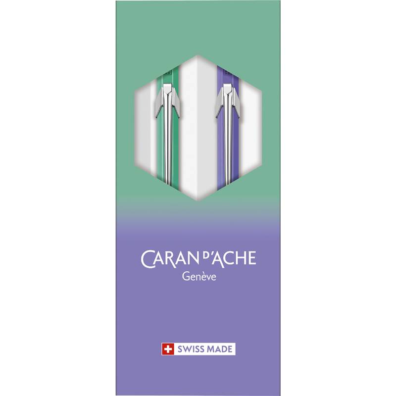 CARAN D'ACHE Schreibgeräte-Set BOREALIS, grün / violett