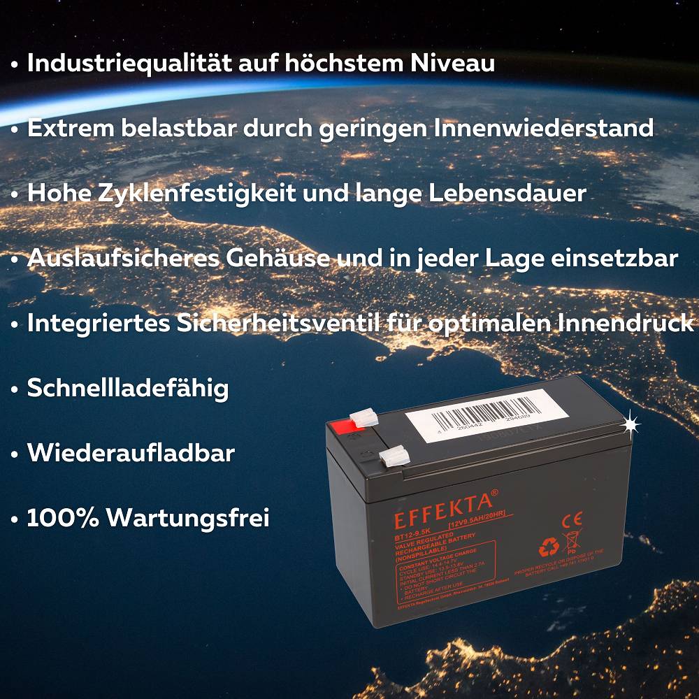 36V Akku-Satz 3x Effekta BT 12-9,5K 12V 9,5Ah – passend für E-Trial OSET 16.0