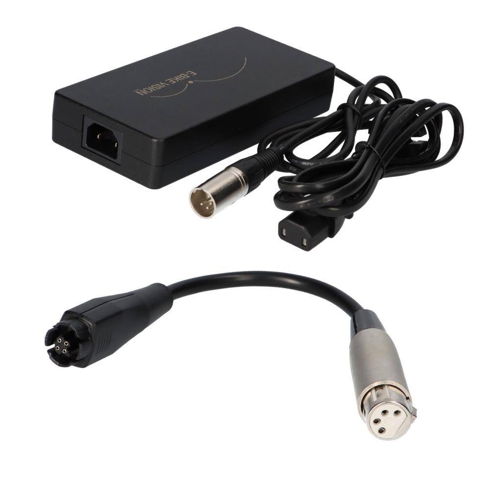 Schnell-Ladegerät & Lade-Adapter passend Nachbauakkus Yamaha PW-X und PW Series SE, TE Rahmen 36 Volt