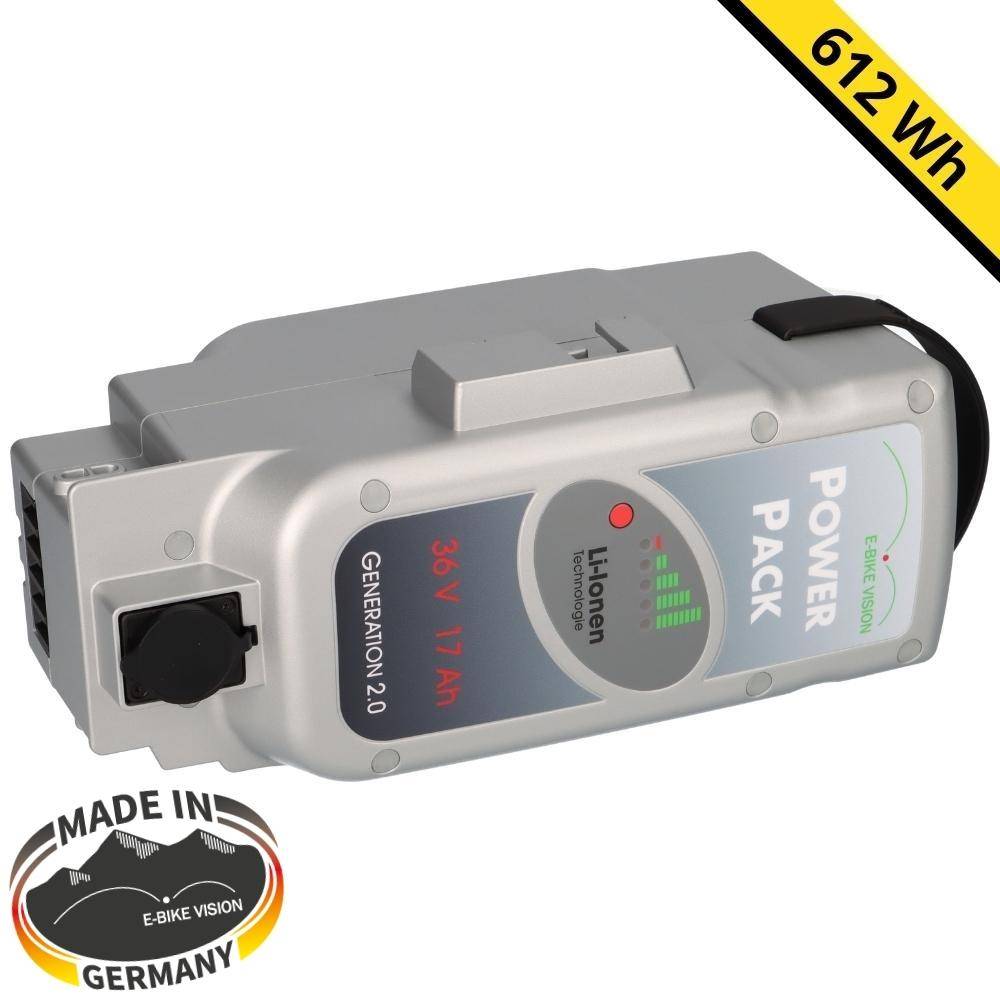 B-Ware E-BIKE VISION Power Pack Ersatzakku für Panasonic Antrieb 36V 17Ah 612 Wh