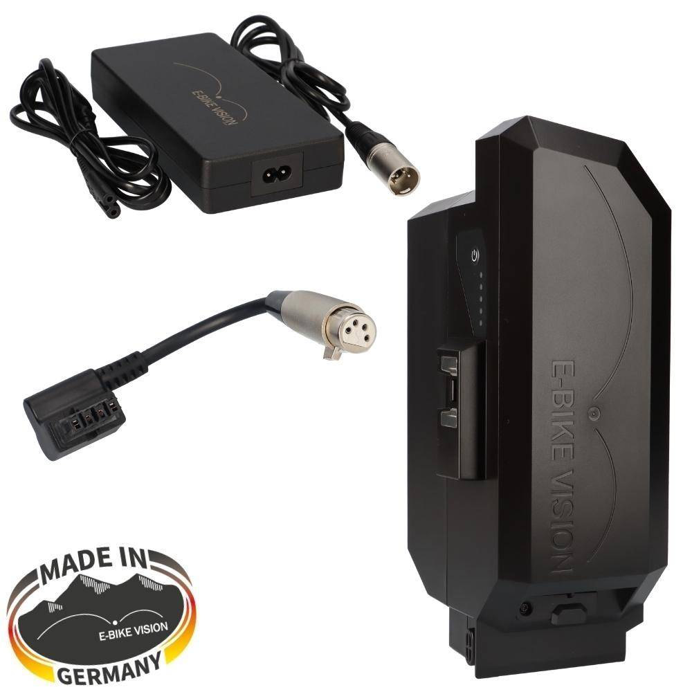 E-BIKE VISION Panasonic Next Generation Akku 36V 19Ah 691Wh + 6A Schnellladegerät & Adapter