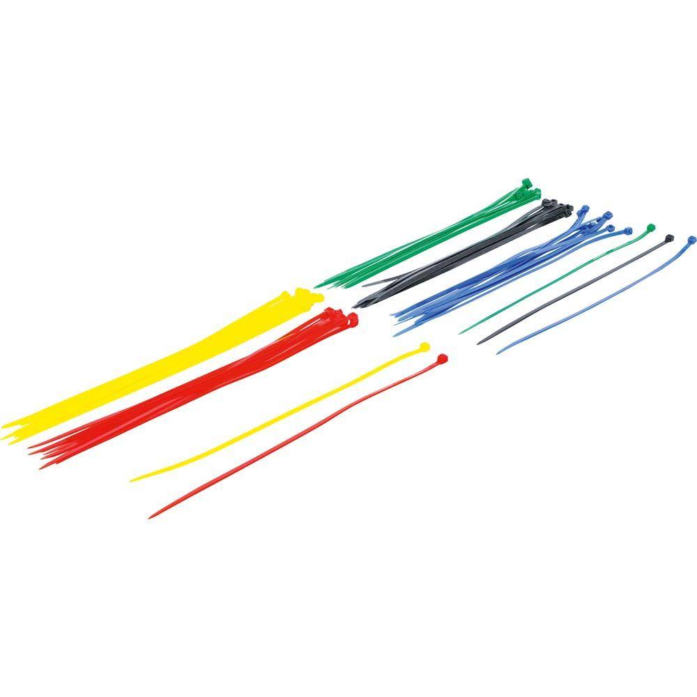Kabelbinder-Sortiment - Maße (L x B) 300 x 4,8 mm - Material Nylon - Inhalt 50 Stk.