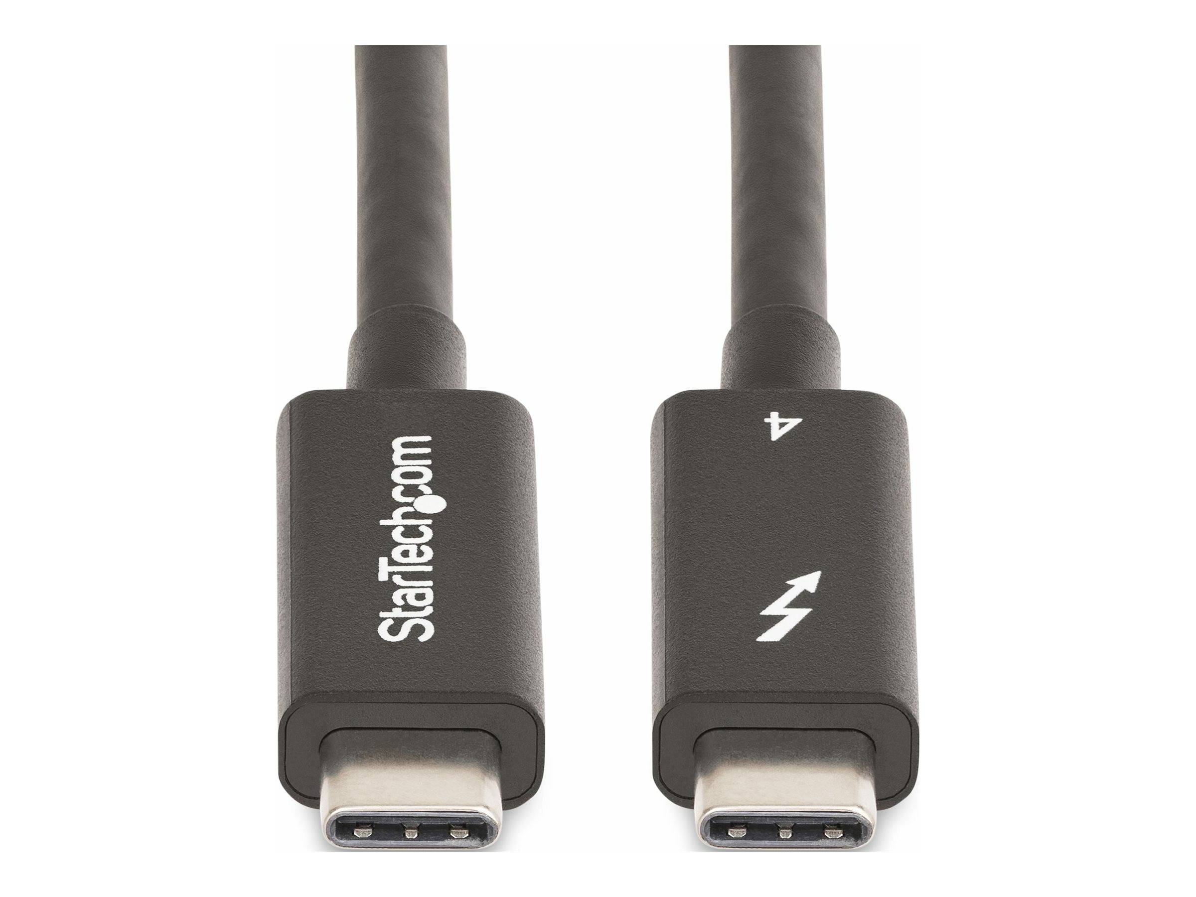 StarTech.com 6ft (2m) Active Thunderbolt 4 Cable, 40Gbps, 100W PD, 4K/8K, Intel Certified, Compatible w/Thunderbolt 3/US
