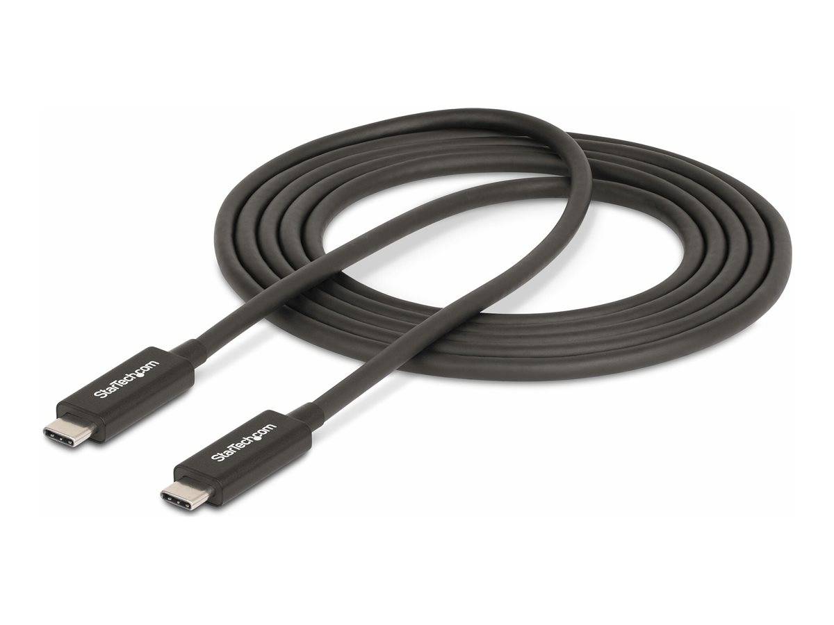 StarTech.com 6ft (2m) Active Thunderbolt 4 Cable, 40Gbps, 100W PD, 4K/8K, Intel Certified, Compatible w/Thunderbolt 3/US