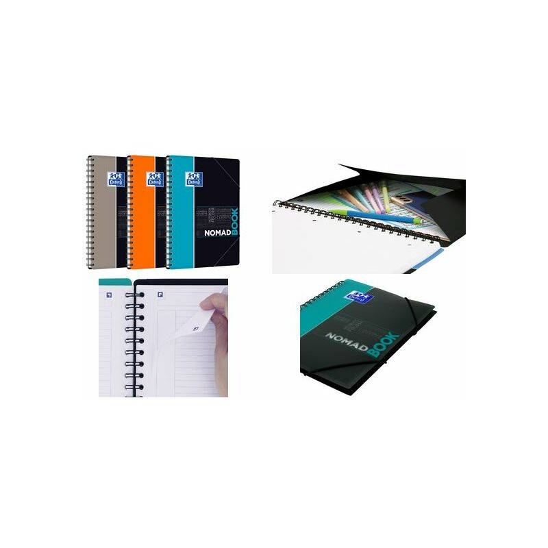 Oxford Studium Collegeblock ''NOMADBOOK'', B5, liniert 80 Blatt, 4-fach Lochung, 90 g/qm Optik Papier, PP-Deckel,