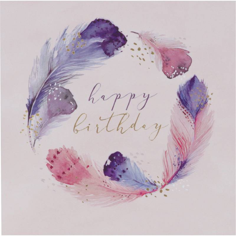 Aquarell-Geburtstagskarte mit den Worten „Alles Gute zum Geburtstag