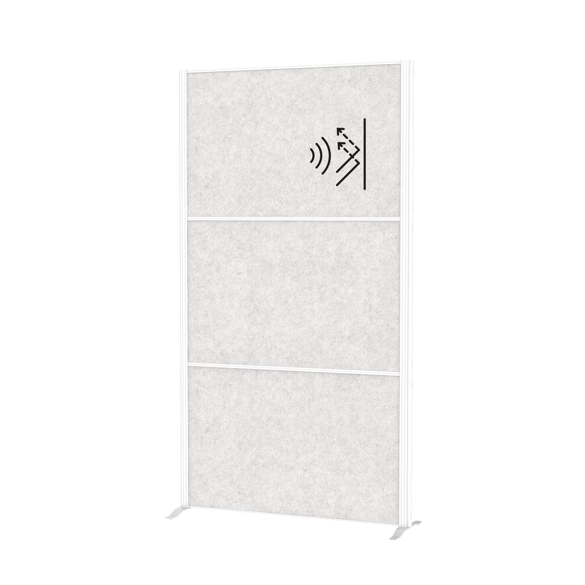 Stellwandsystem MAULconnecto 9611002 3xAkustik hellgrau Stand