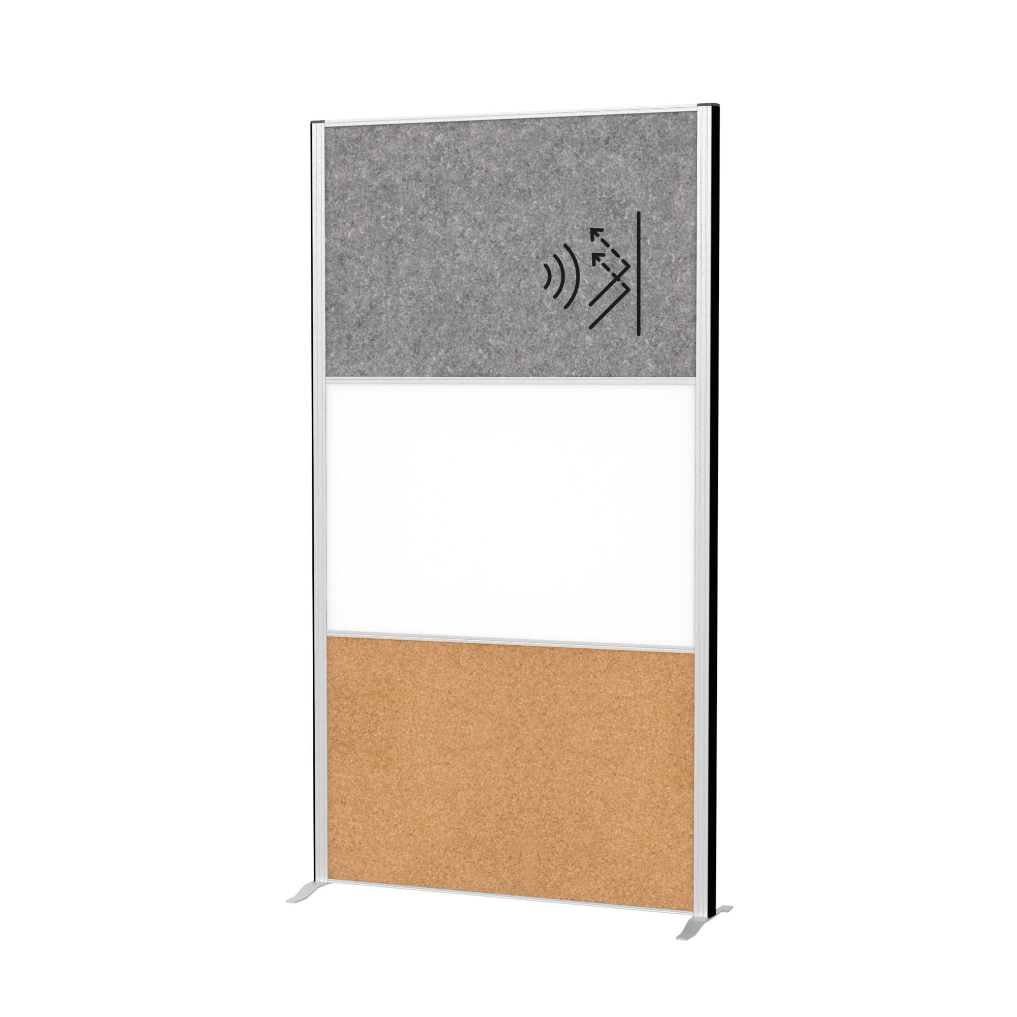 Stellwandsystem MAULconnecto 9651095 1xAkustik dunkelgrau 1xWB 1xKork Stand