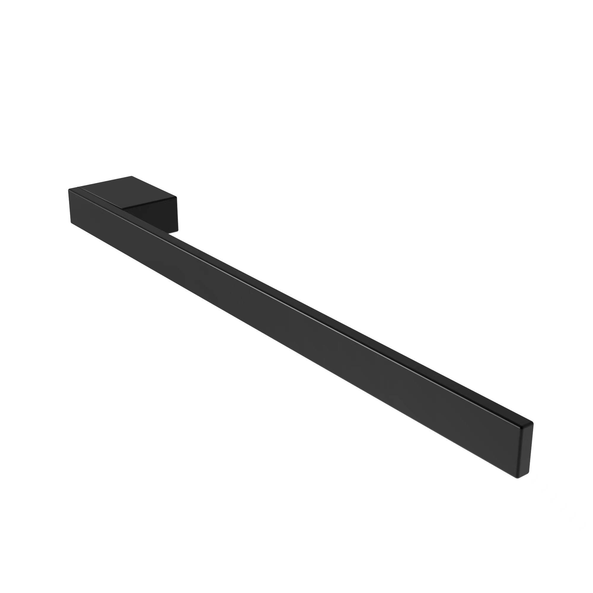 kalb | Handtuchhalter Jörn für Waschtisch, schwarz, Aluminium, Länge: 400mm, Höhe: 25mm, Tiefe: 50mm
