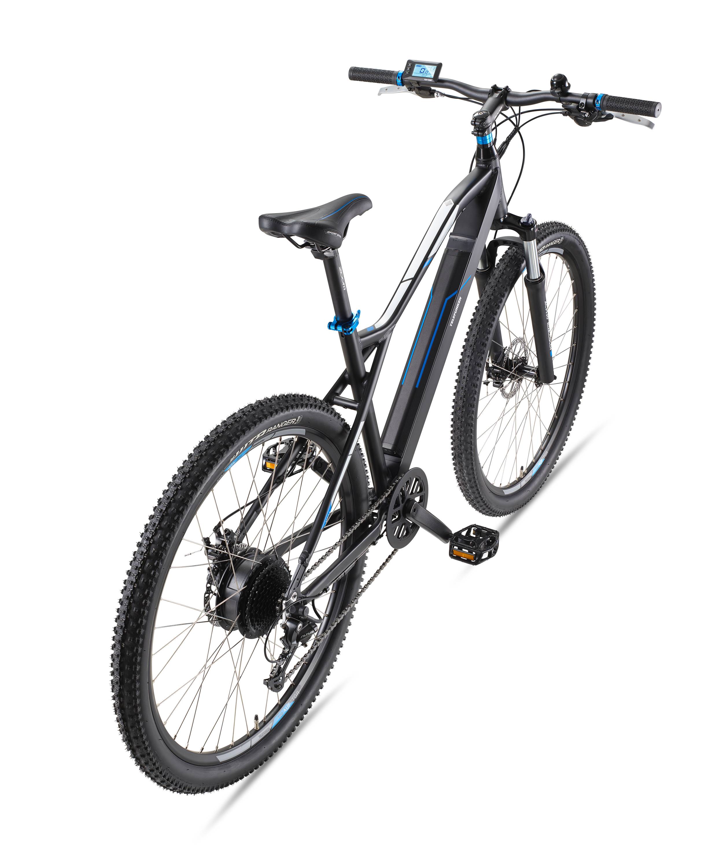 Telefunken E-Bike M924 mit 9 Gang Shimano Kettenschaltung, Mountainbike - Hinterradmotor 250W / 36V Li-Ion Akku