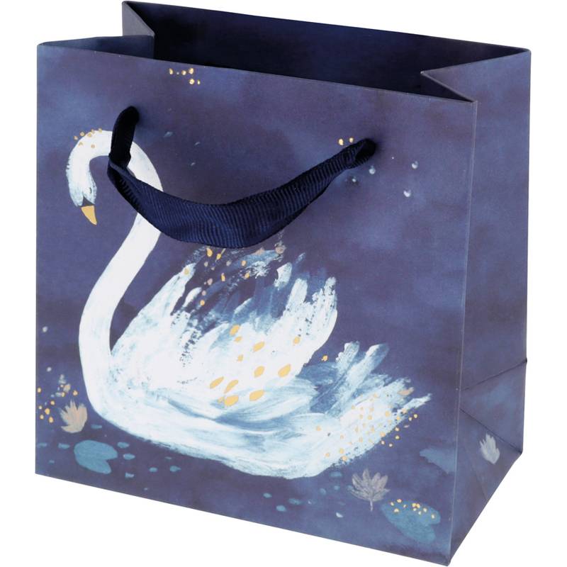 SUSY CARD Geschenktüte "Swan lake dark blue"