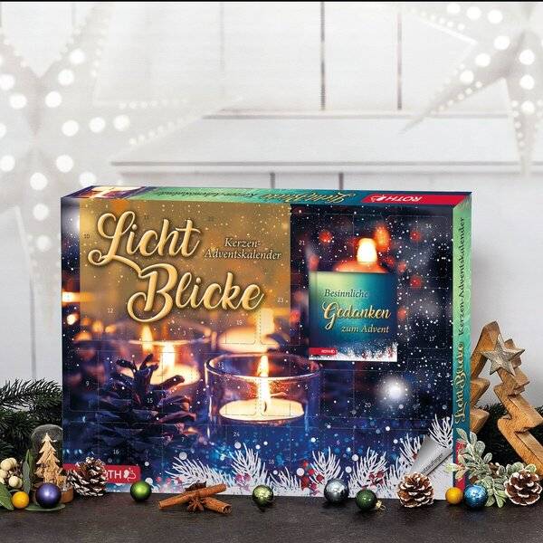 Adventskalender 'Kerzen-Adventskalender - Lichtblicke' bestückt