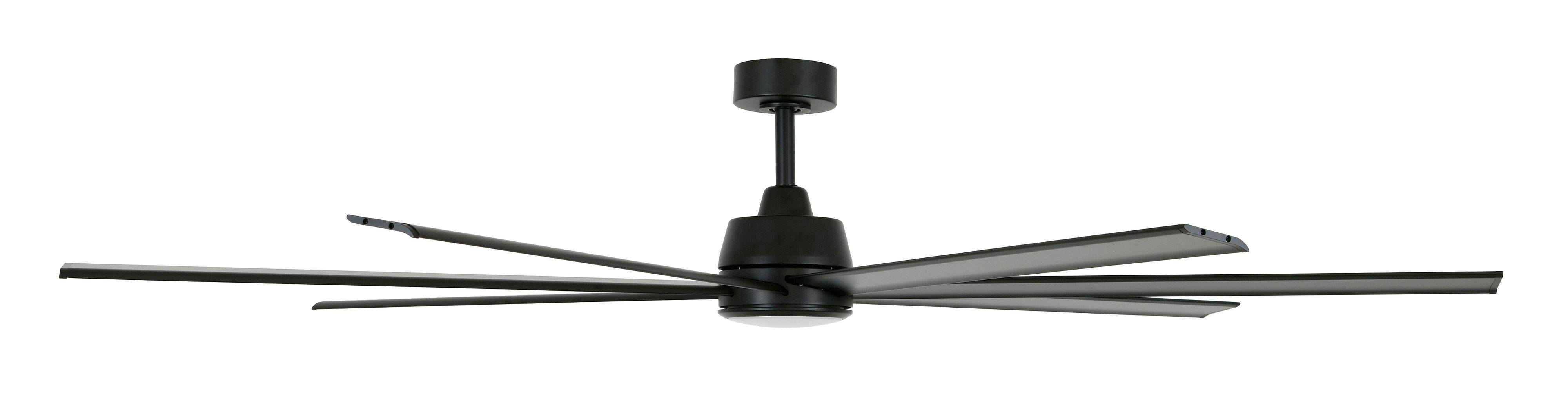 Energiespar Deckenventilator Atlanta II Schwarz mit LED