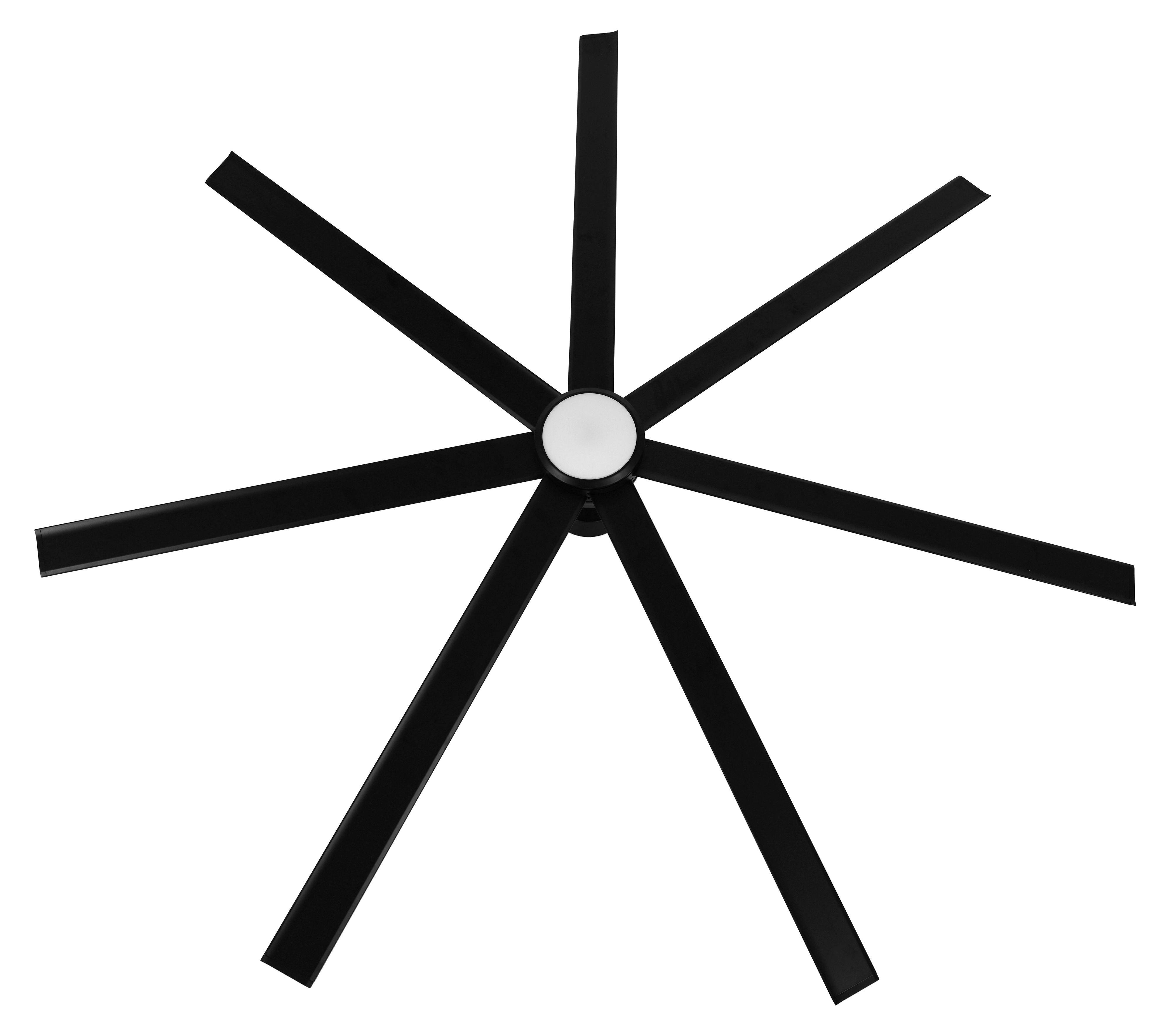 DC Deckenventilator Atlanta II Schwarz mit LED