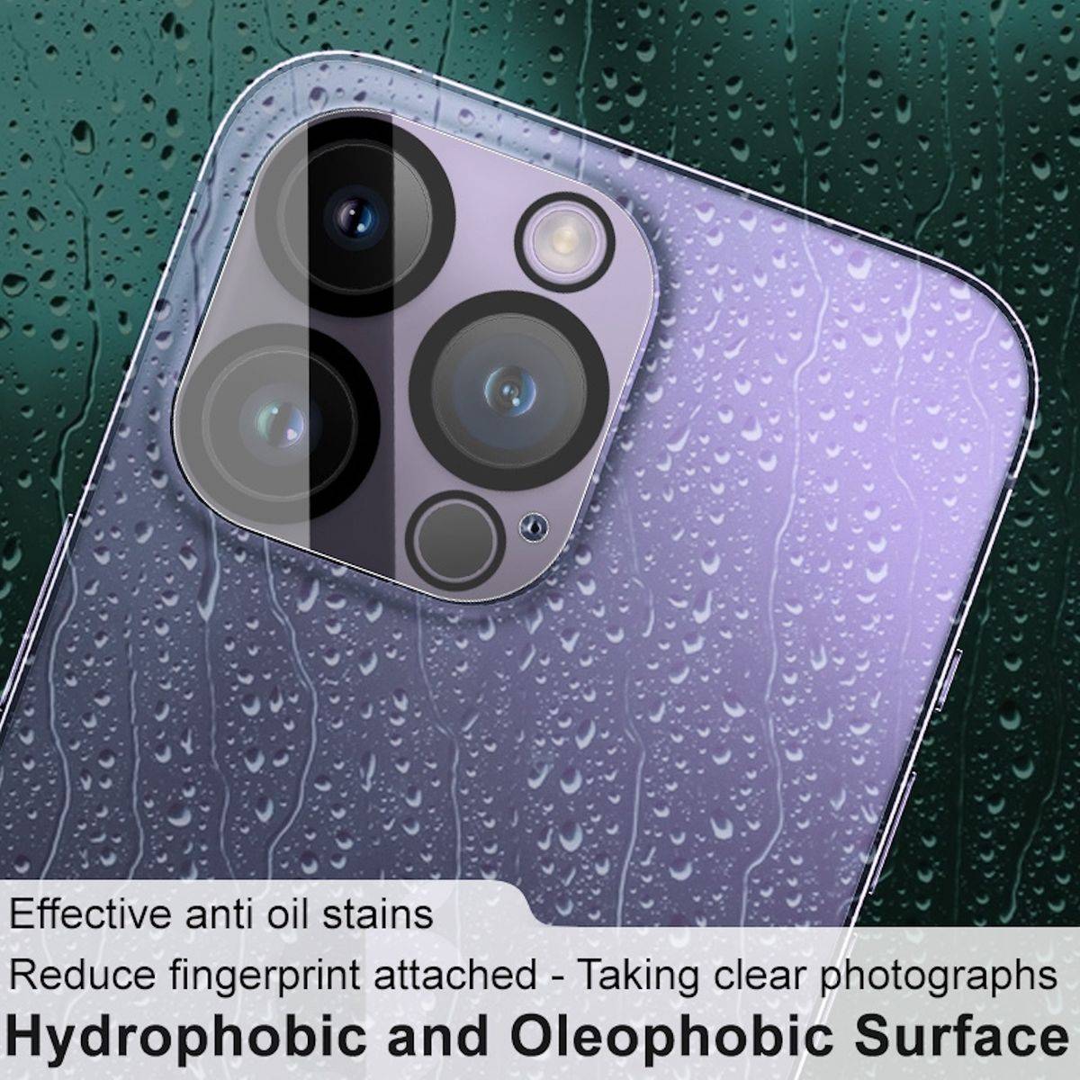 Für Apple iPhone 15 Pro / Pro Max Schutzglas Kamera Linse H9 Schwarz