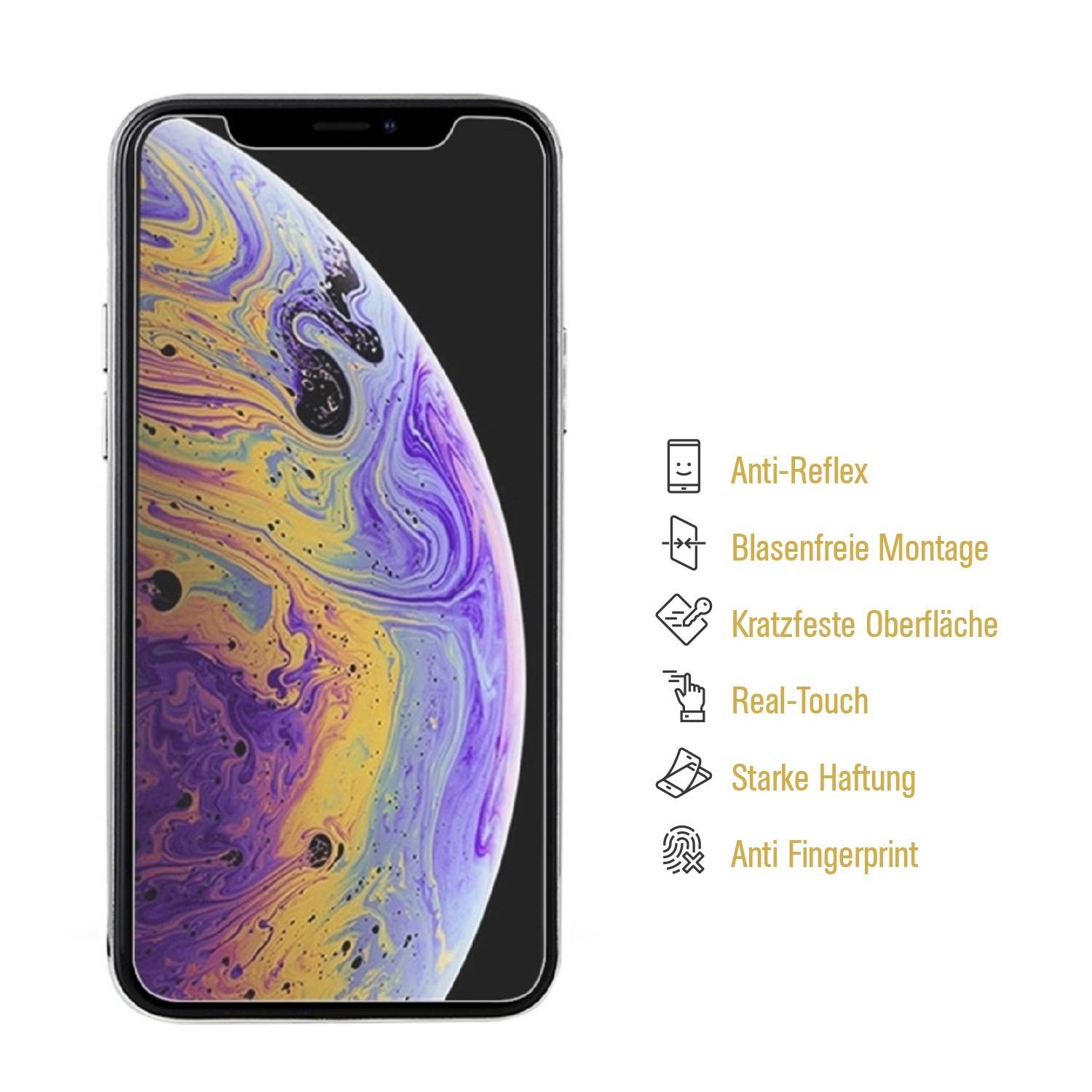 3x Panzerfolie für iPhone XS ANTI-SCHOCK Displayschutzfolie Schutzfolie HD MATT
