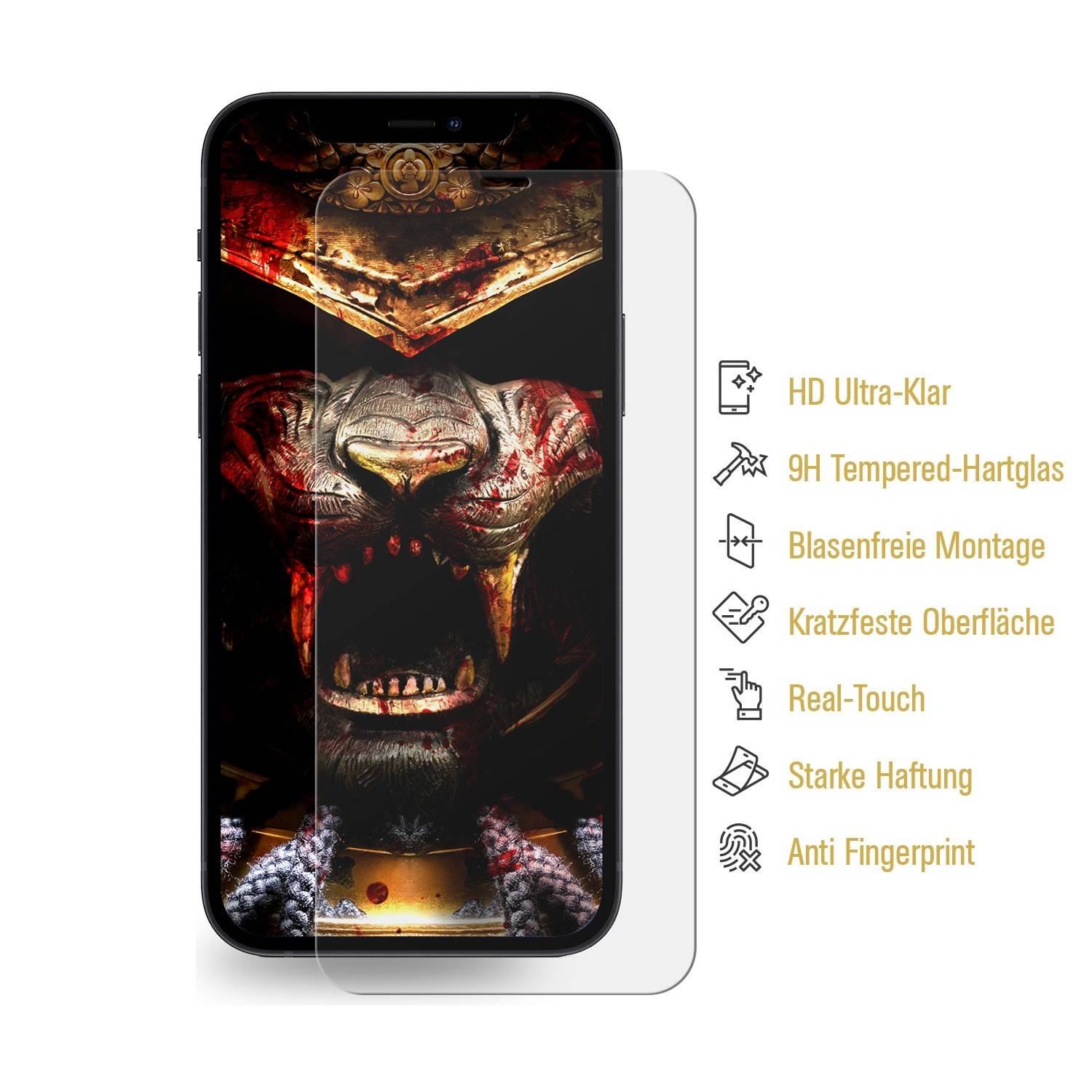 4x Displayschutzfolie für iPhone 11 FULL COVER Schutzfolie Displayfolie HD KLAR