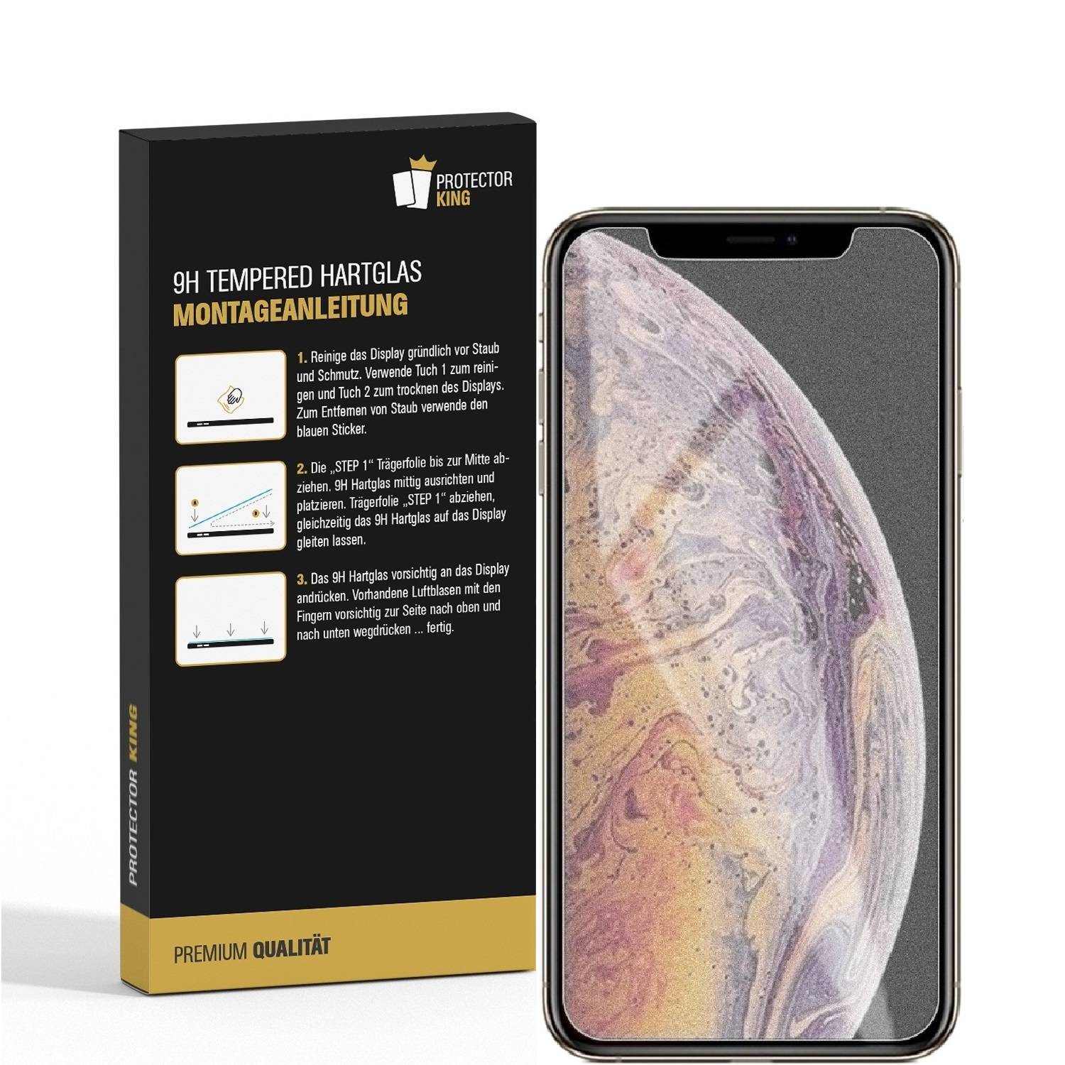 1x 9H Hartglas für iPhone X Panzerfolie Displayschutz Schutzglas MATT Panzerglas Schutzfolie Anti Reflex Entspiegelt