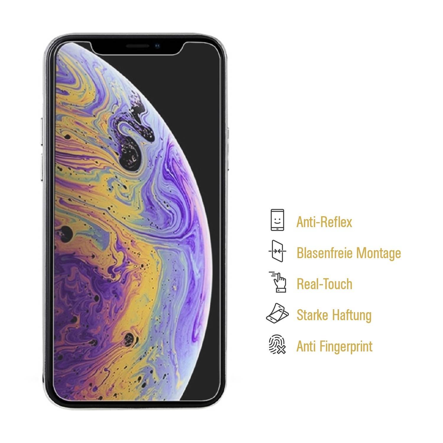 2x Displayschutzfolie für iPhone X ANTI-REFLEX Displayfolie Schutzfolie MATT