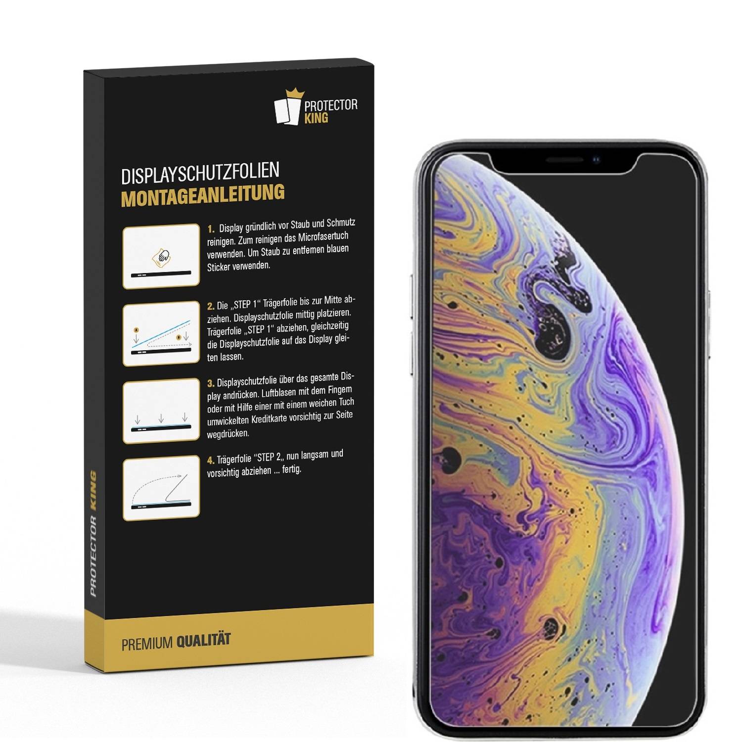 5x 9H Nano-Glass für iPhone 11 Pro Max 3D KLAR Anti-Shock Anti-Bruch Anti-Stoß Anti-Schmutz Panzernanoglas Displayschutz Schutzfolie Panzerfolie Pan